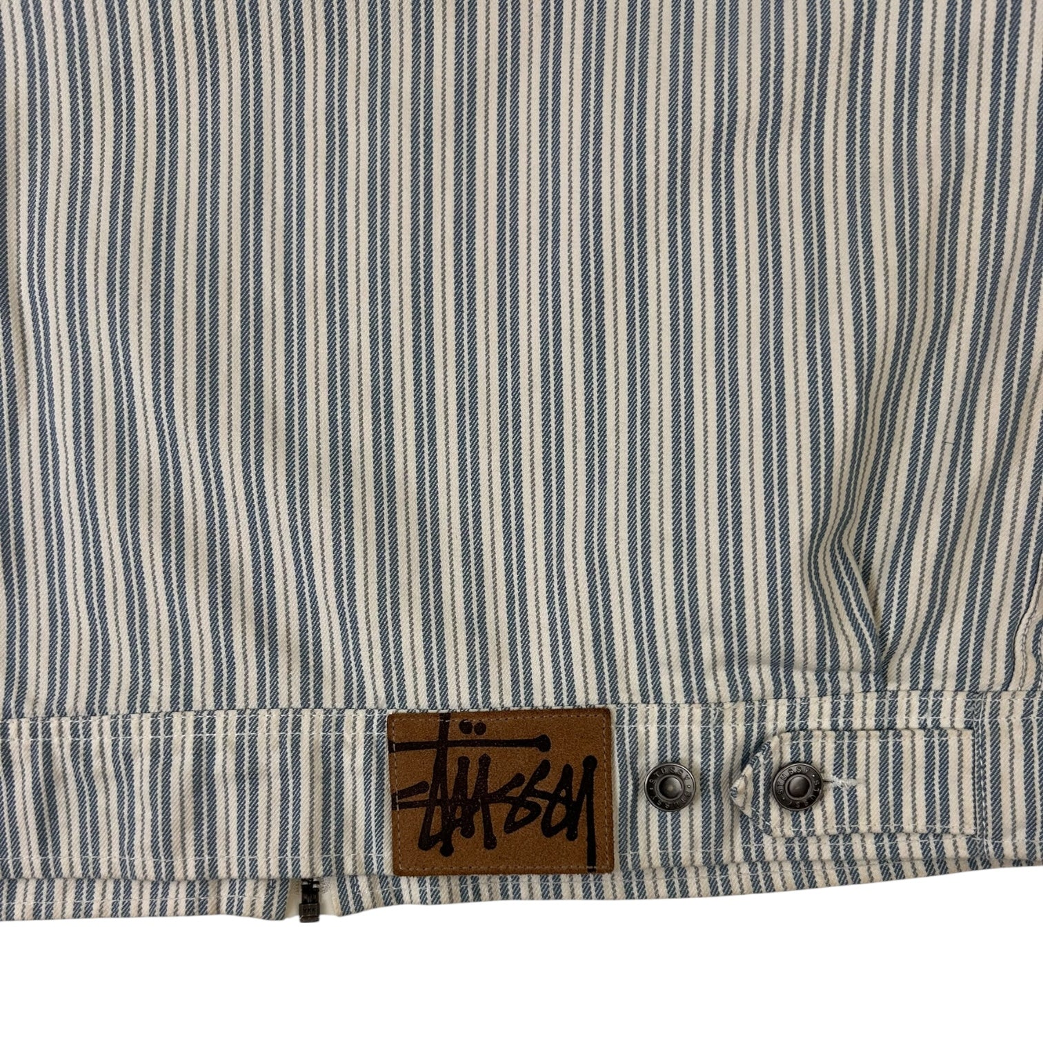 Stussy Striped Garage Jacket White