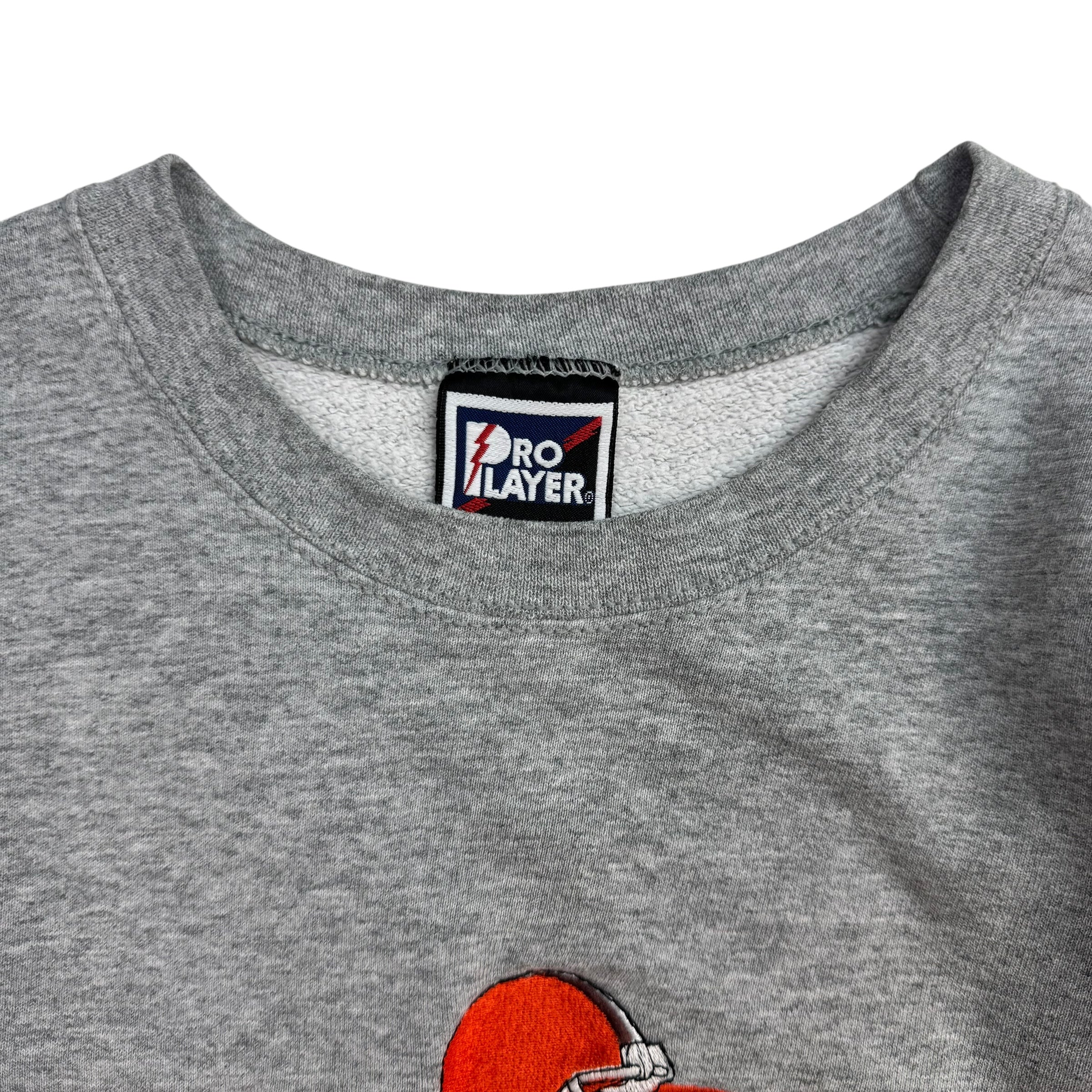 Vintage Pro Player Cleveland Browns Crewneck Grey