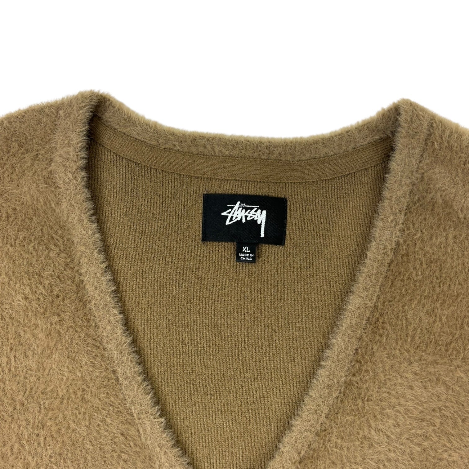 Stussy Shaggy Cardigan Light Brown