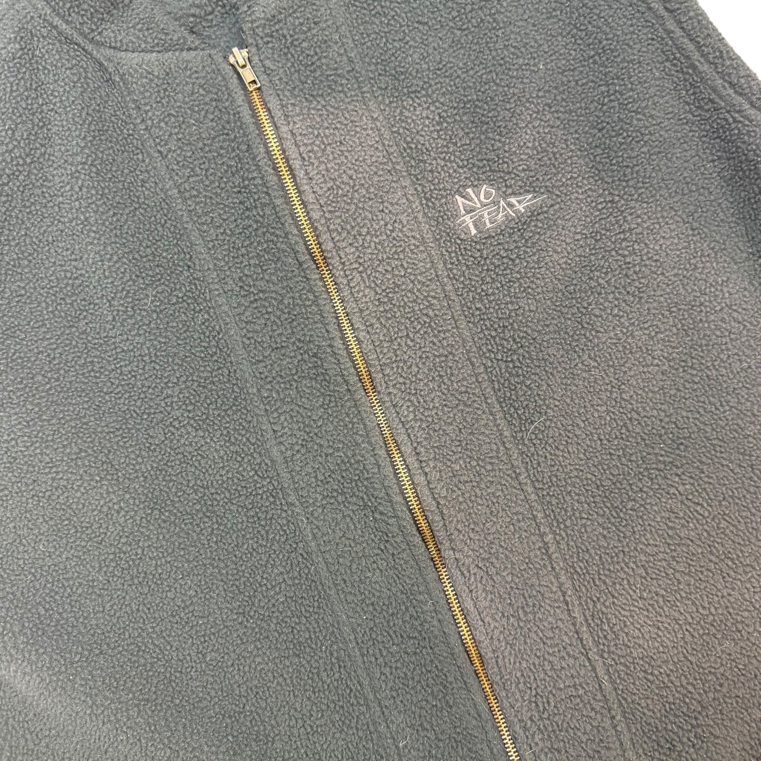 Vintage No Fear Fleece Vest Black