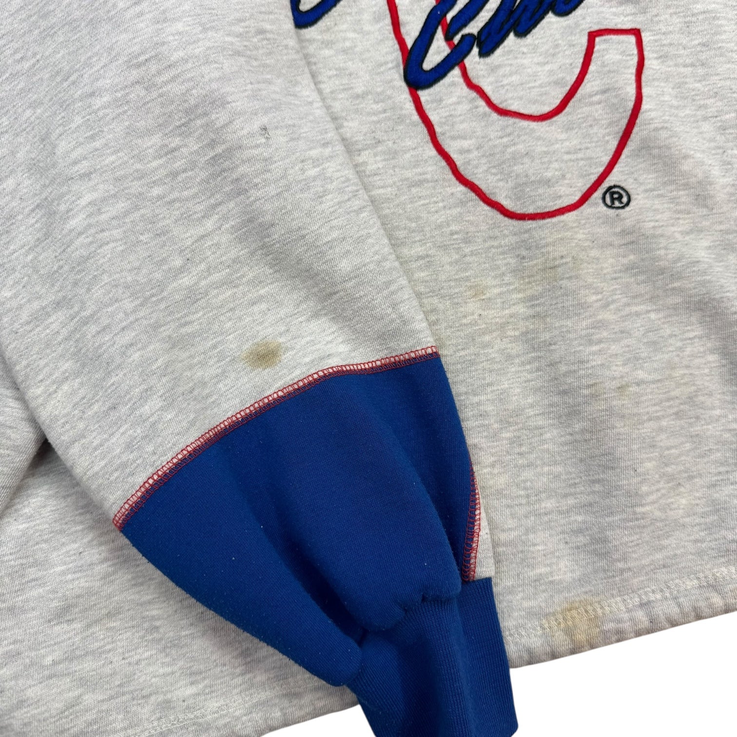 Vintage Starter Chicago Cubs Hoodie White/Blue