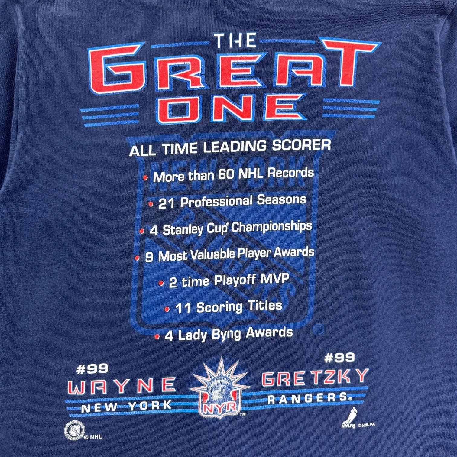 1999 Wayne Gretzky The Great One Tee Navy Blue