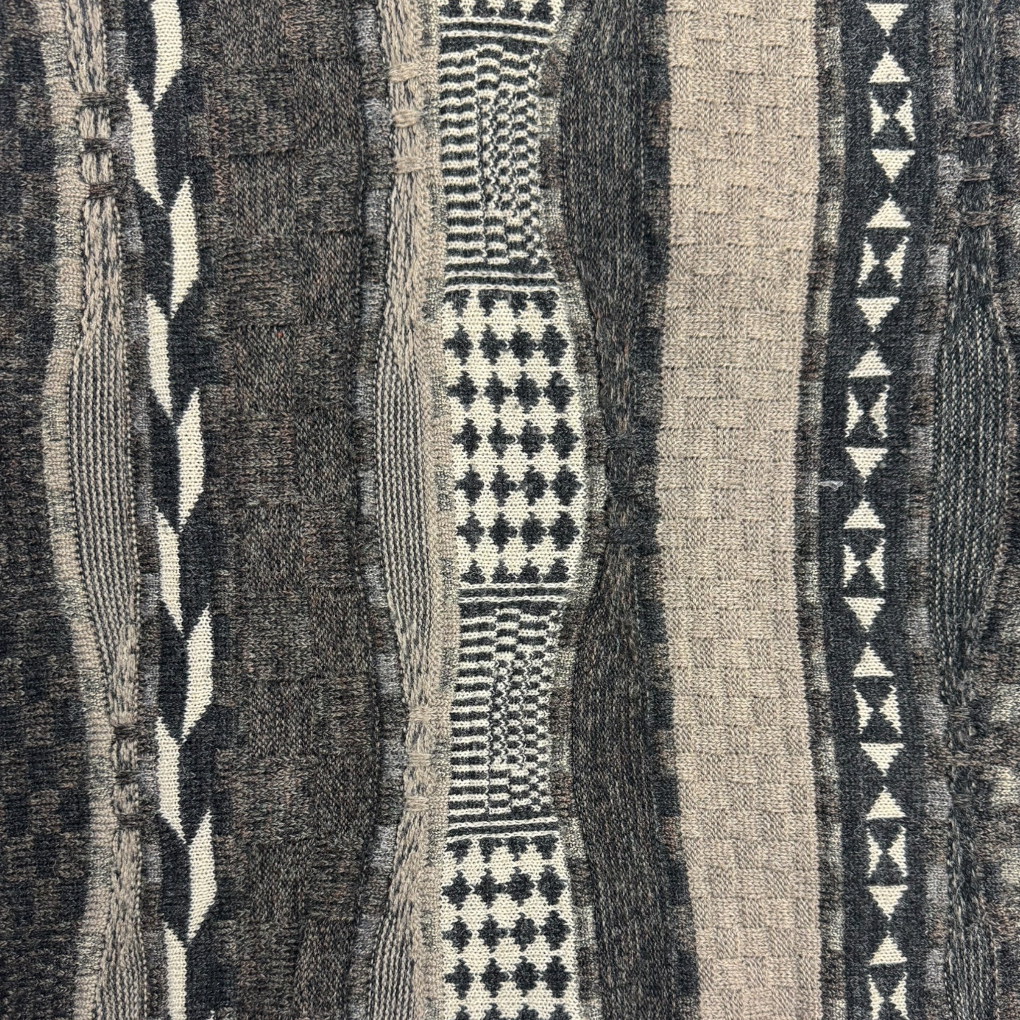 Vintage Checkerboard/Abstract Patterned 3D Knit