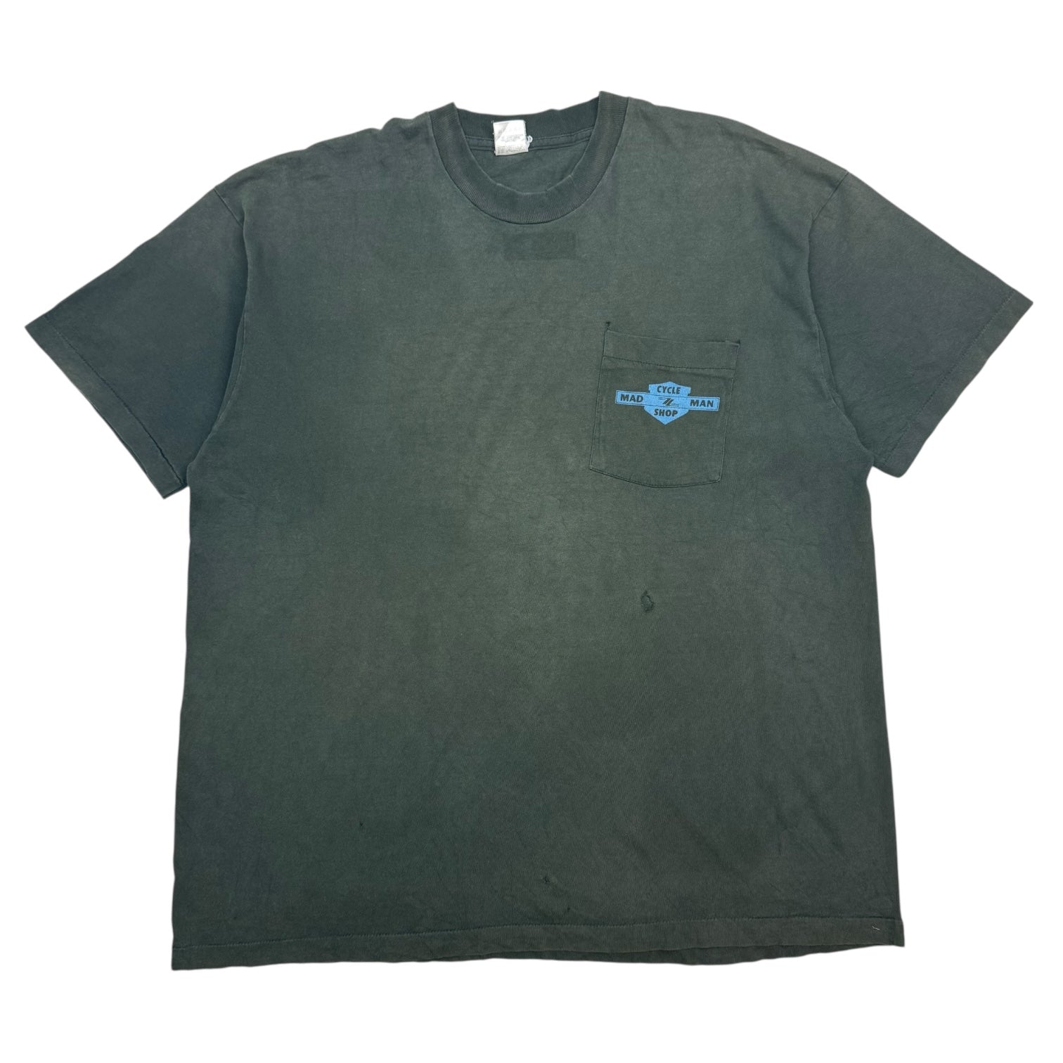 Vintage Mad Man Cycles Harley Shop Tee Faded Black