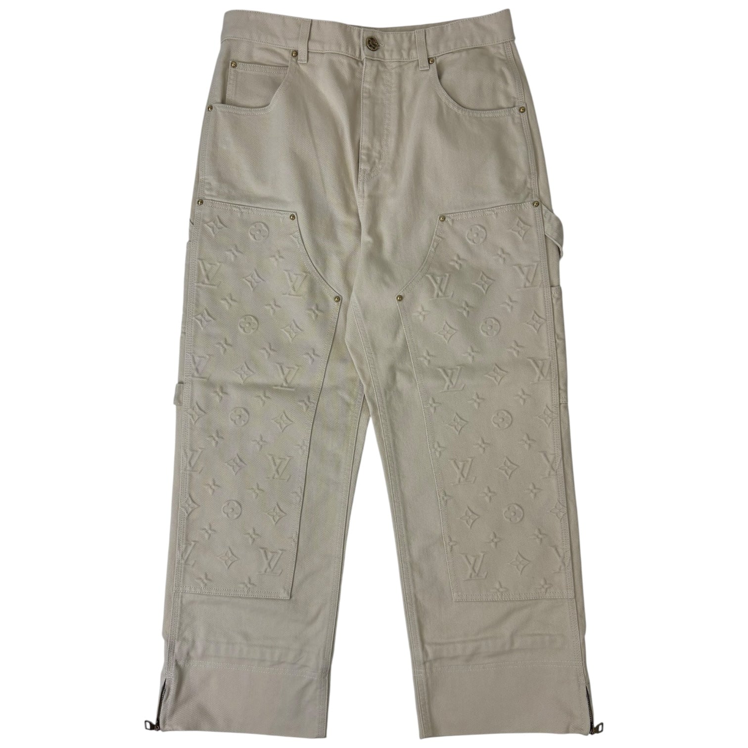 Louis Vuitton Monogram Double Knee Carpenter Pant Cream