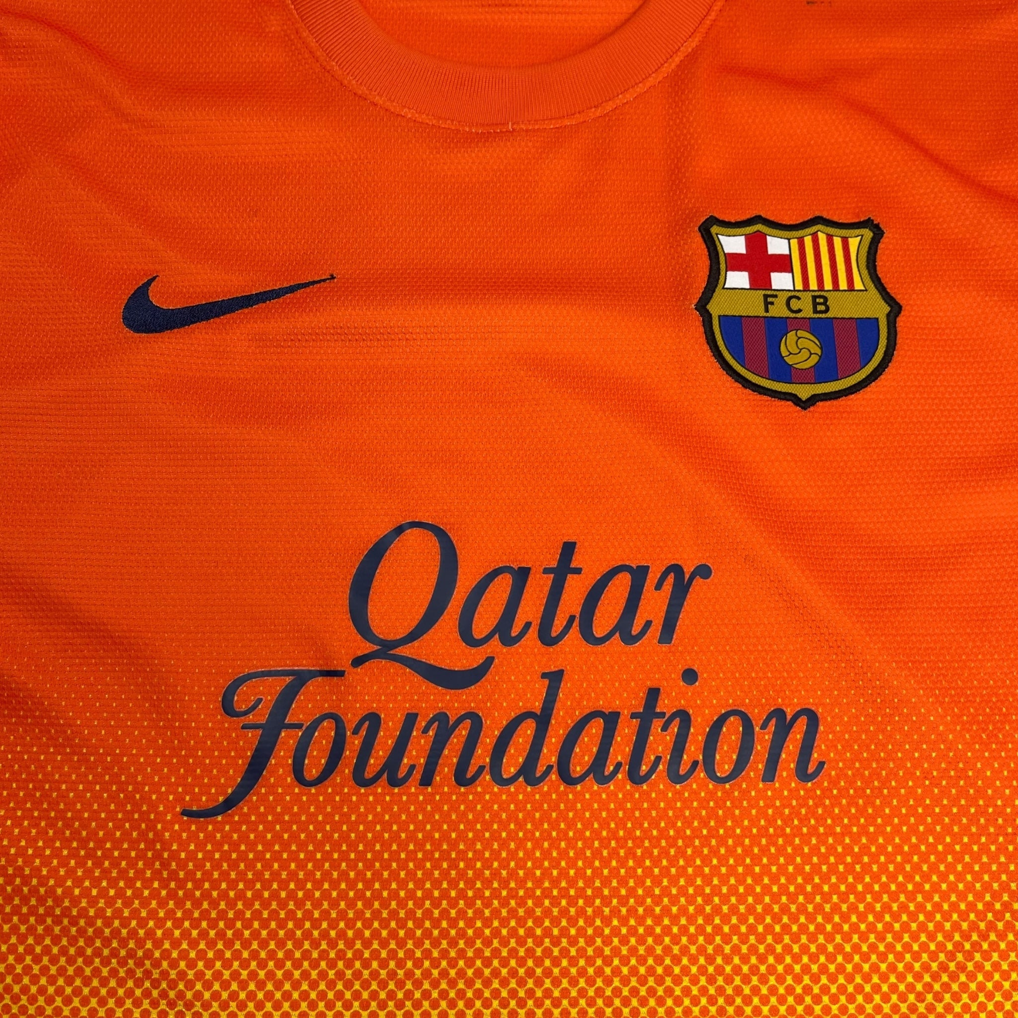 2012-13 Nike FC Barcelona Away Longsleeve Jersey Orange/Yellow