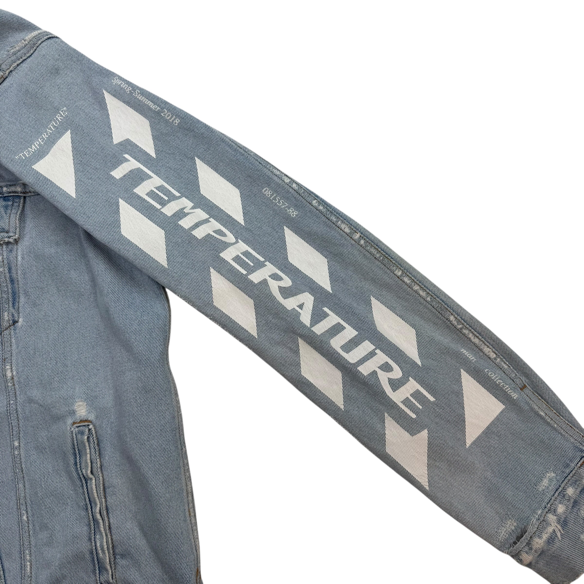 Off-White Temperature Denim Jacket Light Washed Blue