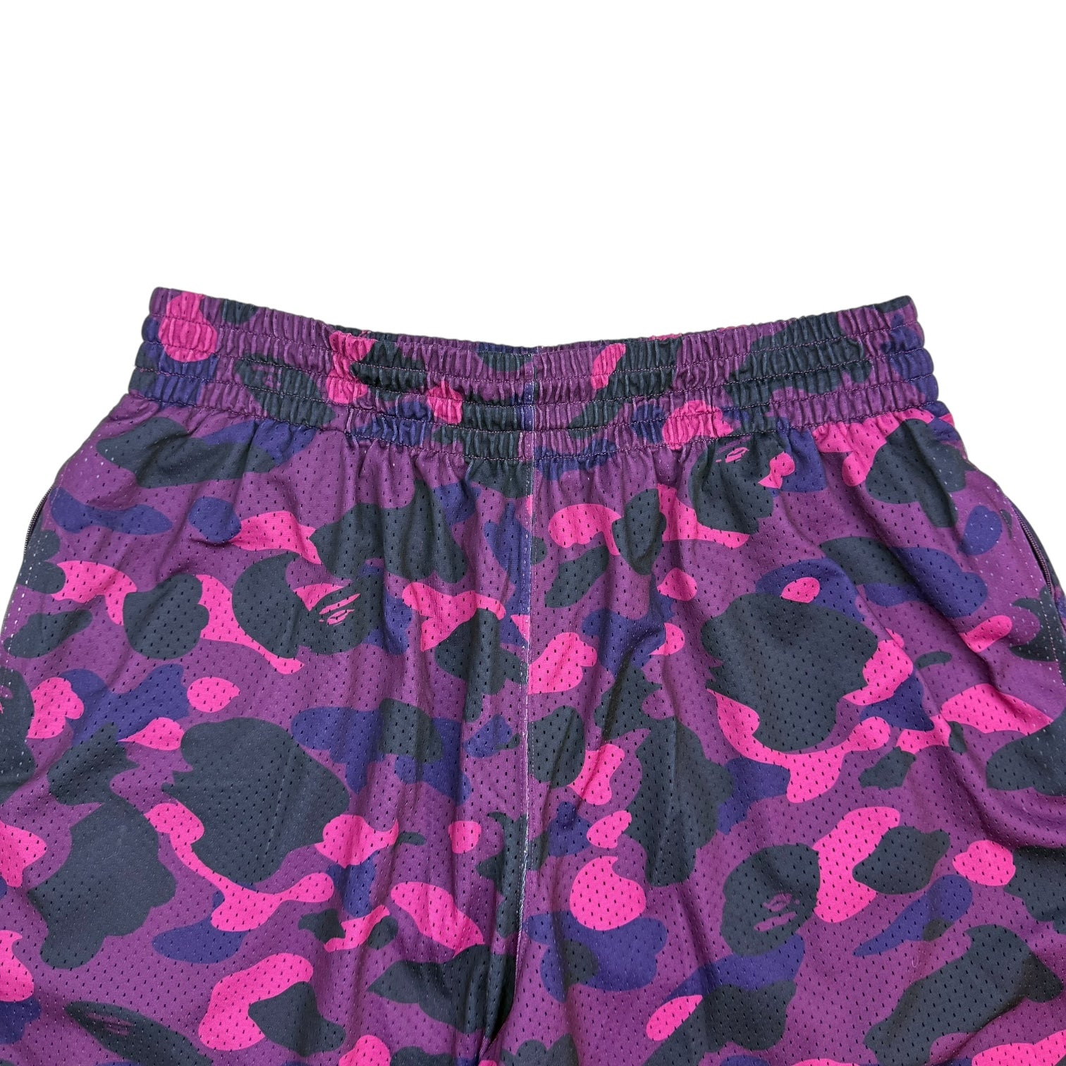 Bape Colour Camo Wide Fit Basketball Shorts Purple Camo
