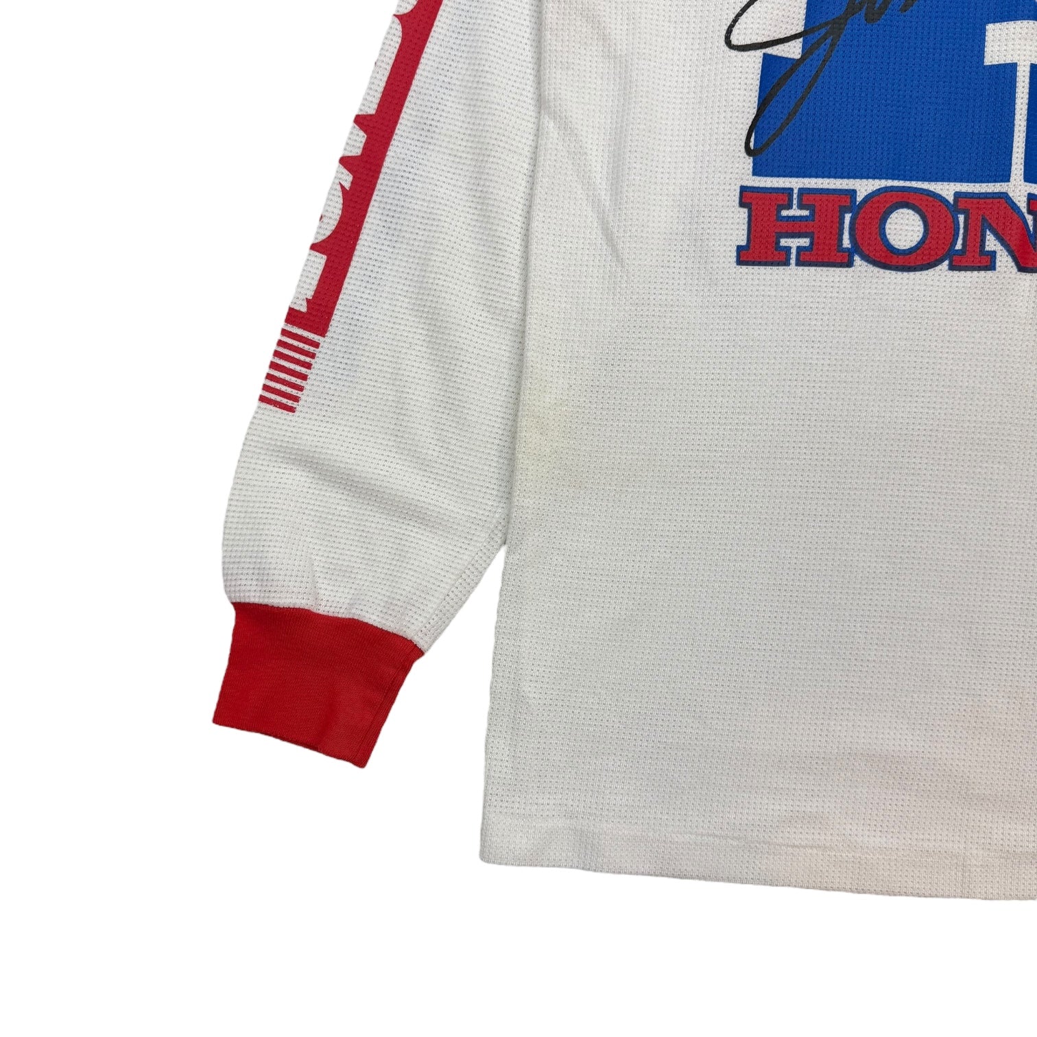 Vintage Honda Answer Motorcross Thermal L/S Tee White/Red