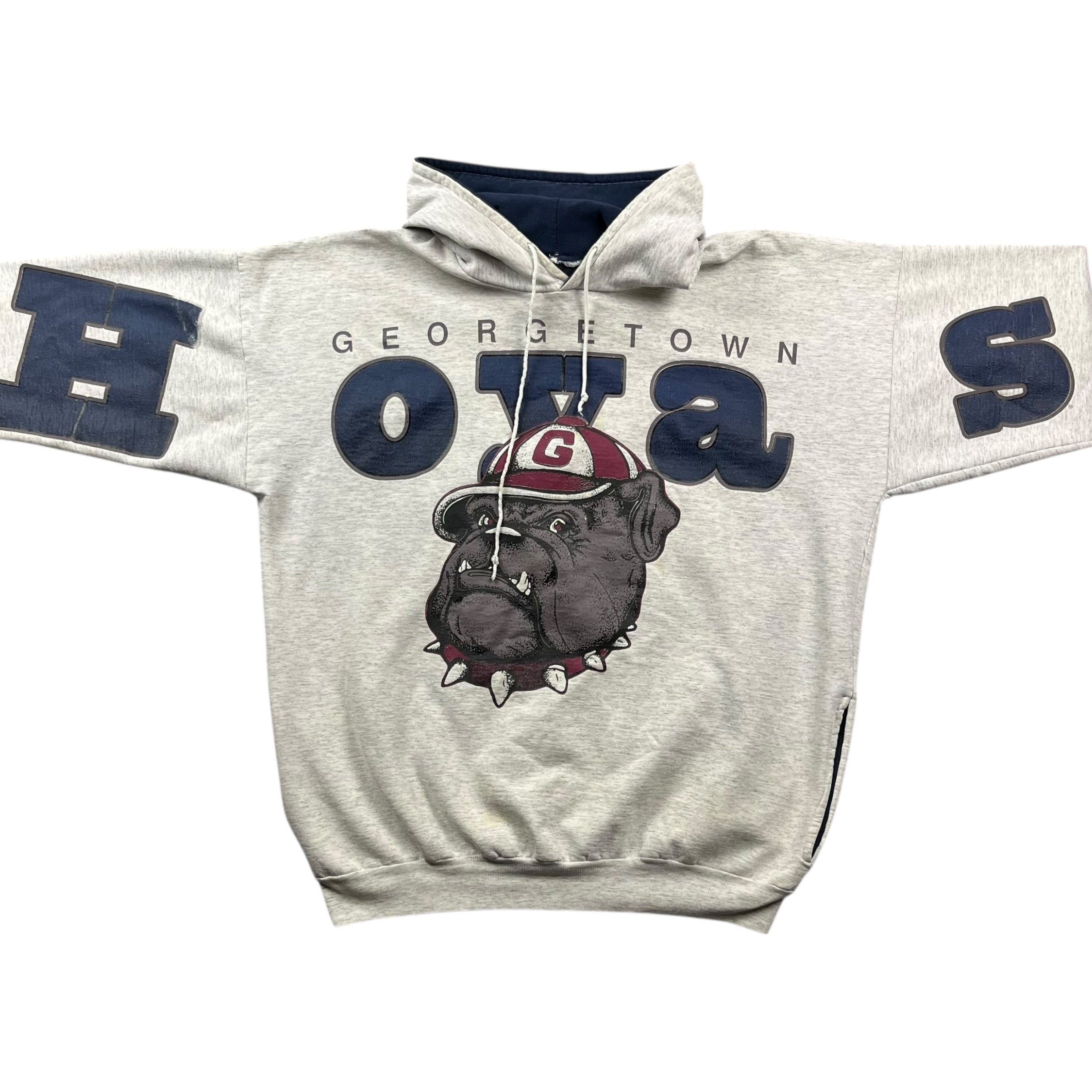 Vintage Georgetown Hoyas Hoodie Light Grey
