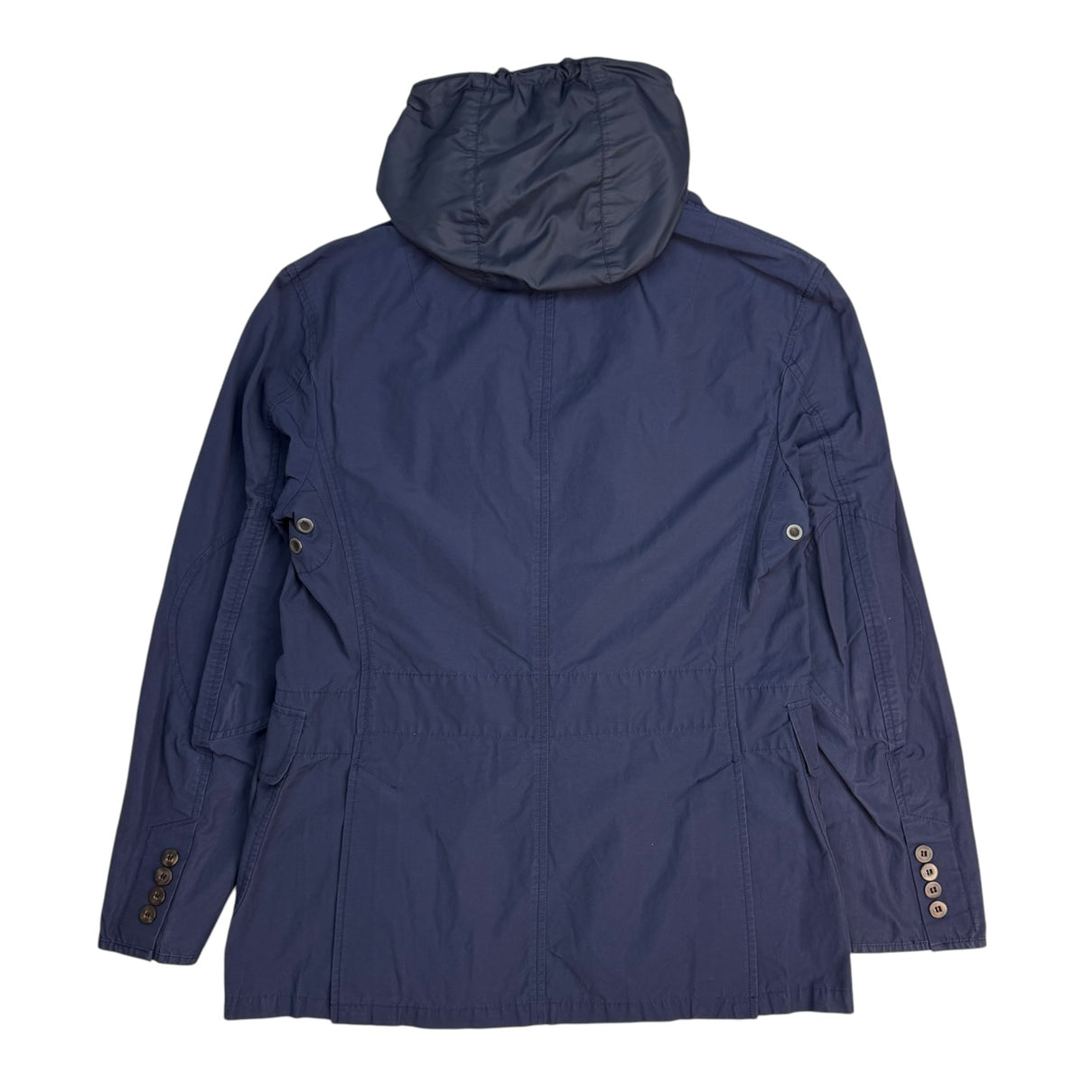 (W) Vintage Polo Ralph Lauren Nylon Hooded Blazer Navy Blue