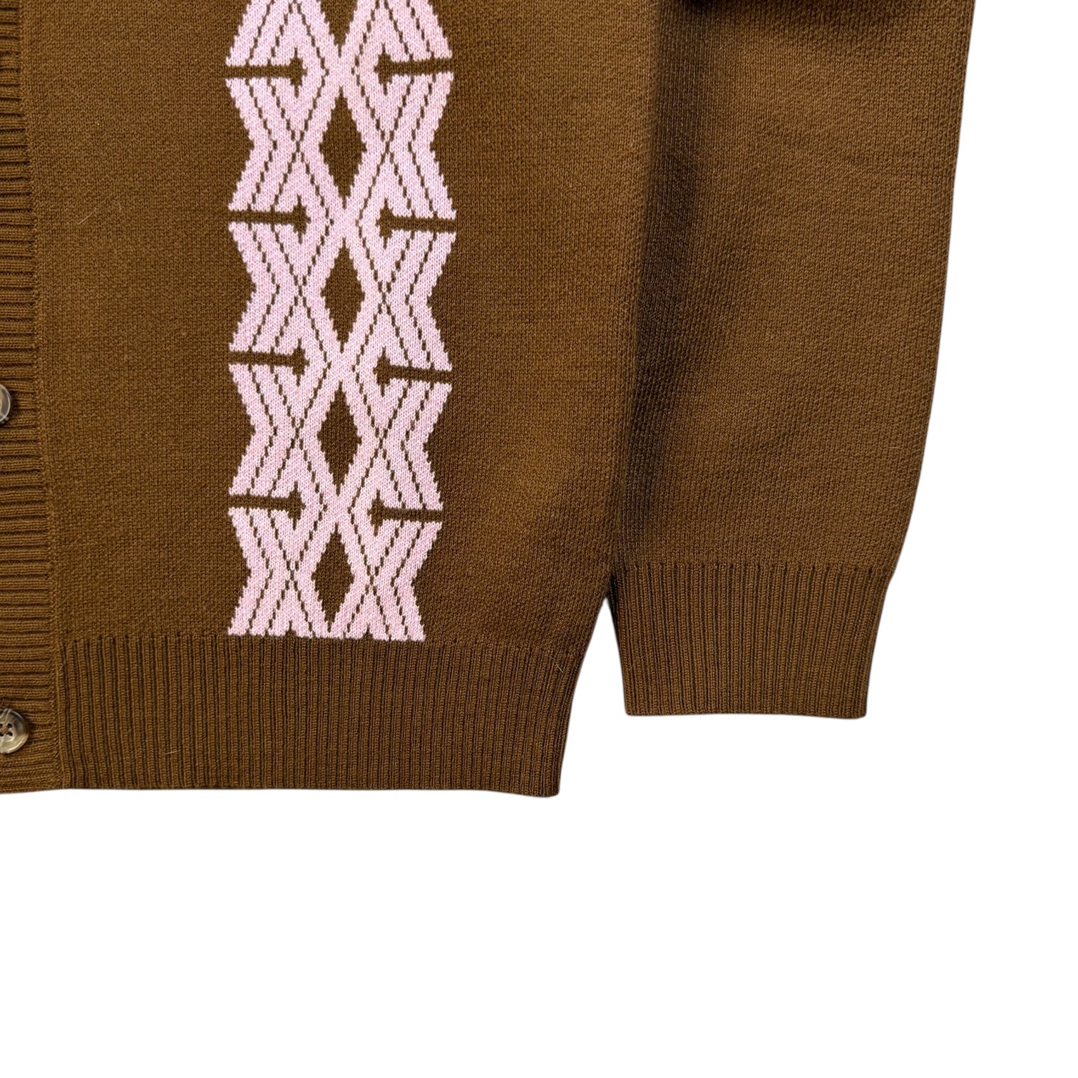 Butter Goods Club Knit Cardigan Brown/Pink