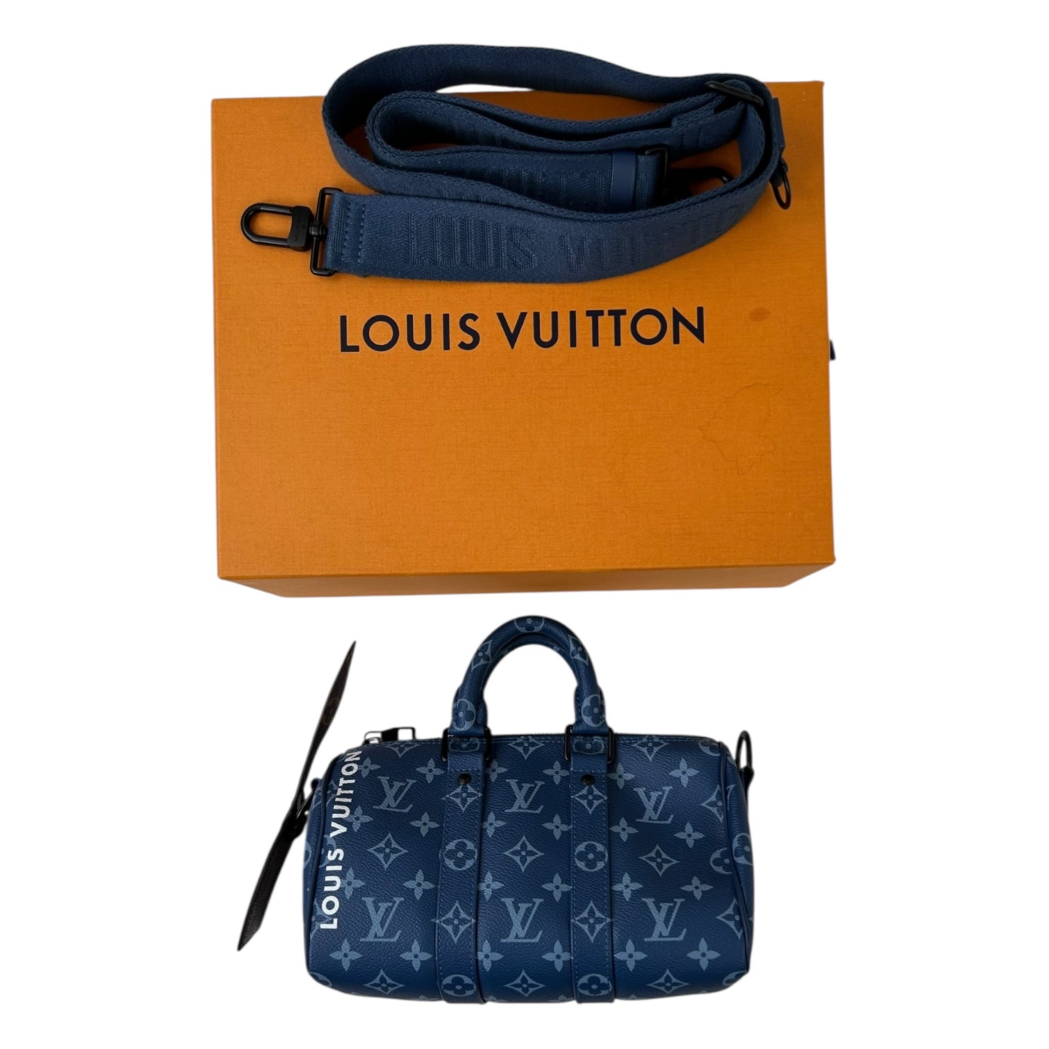 Louis Vuitton Keepall Bandoulière 25 Bag Atlantic Blue