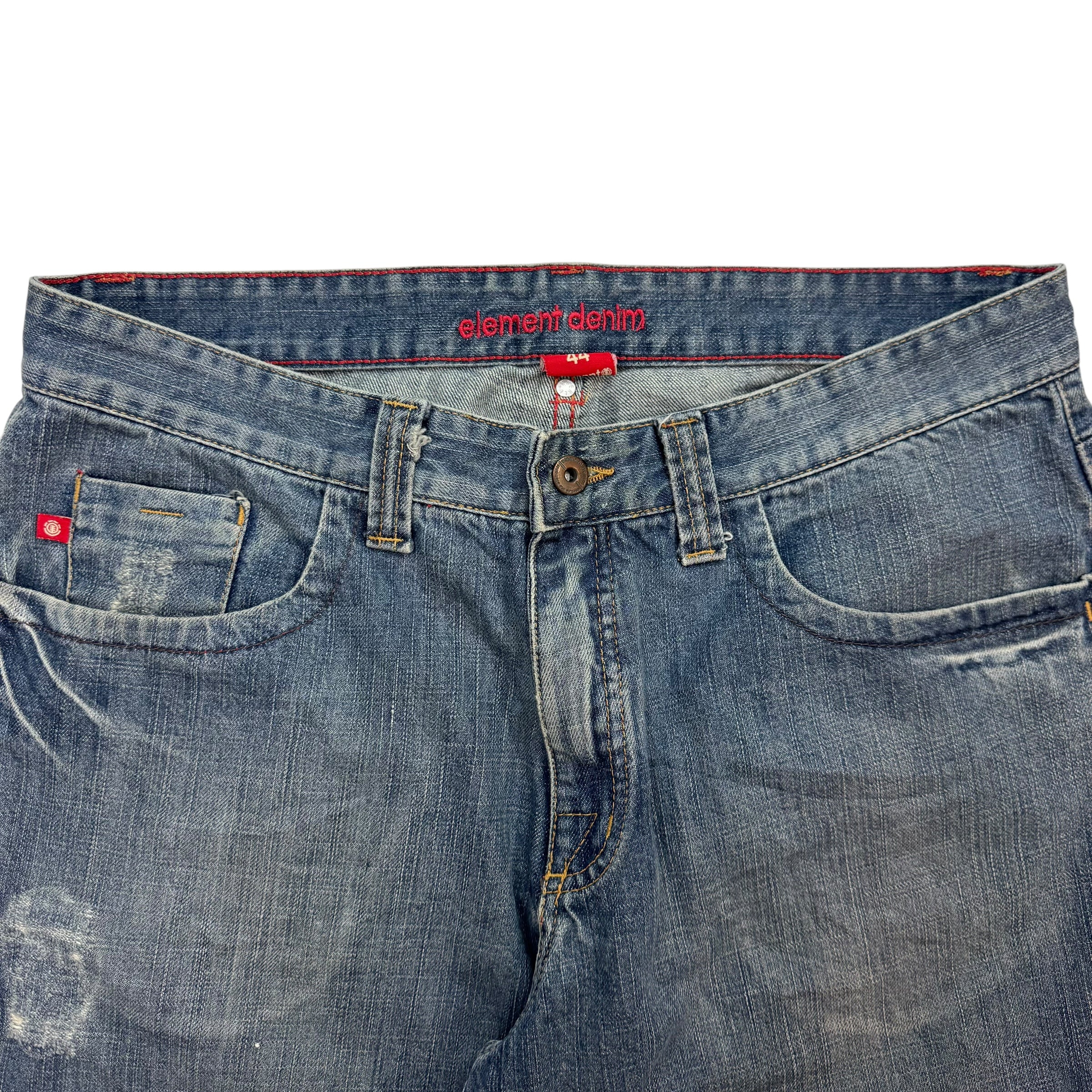 Vintage Element Denim Jeans Shorts Washed Blue