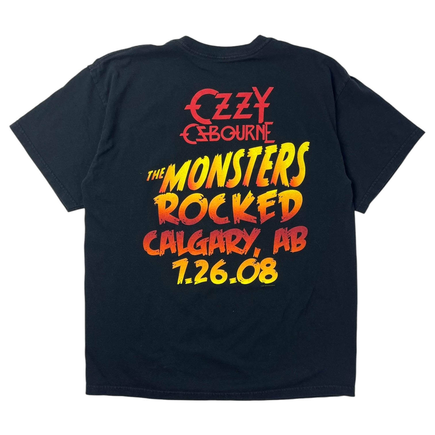 2008 The Monsters of Rock Ozzy Osbourne Band T-Shirt