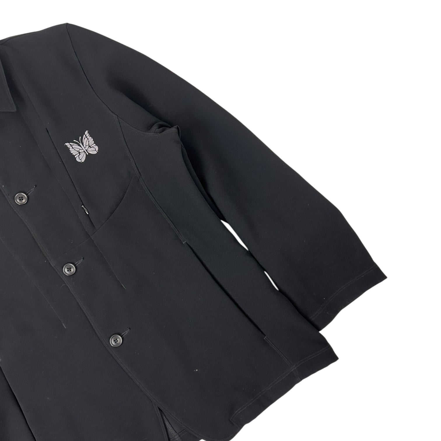 Needles A-Jacket Butterfly Button Up Shirt Black