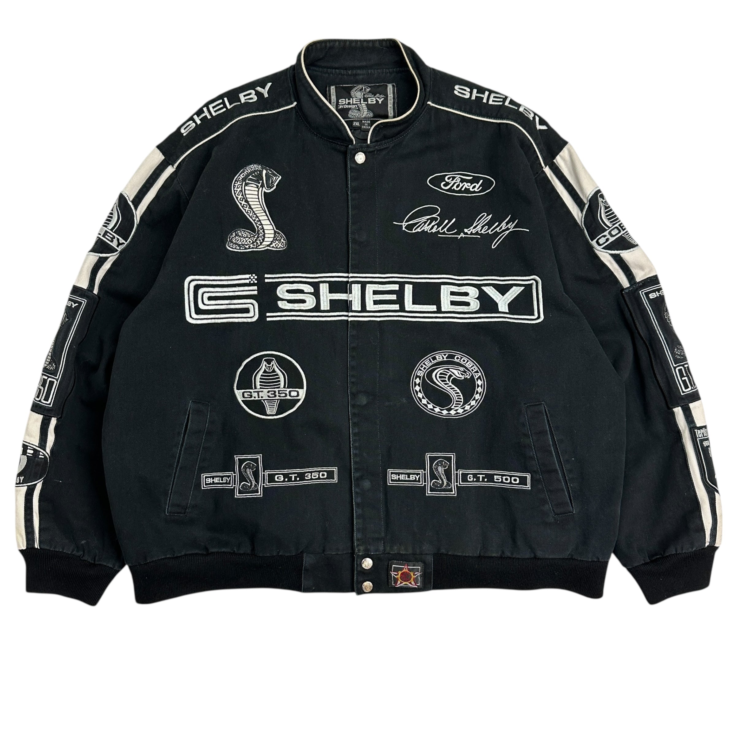 Vintage Ford Racing Caroll Shelby Ford Mustang Racing Jacket Black