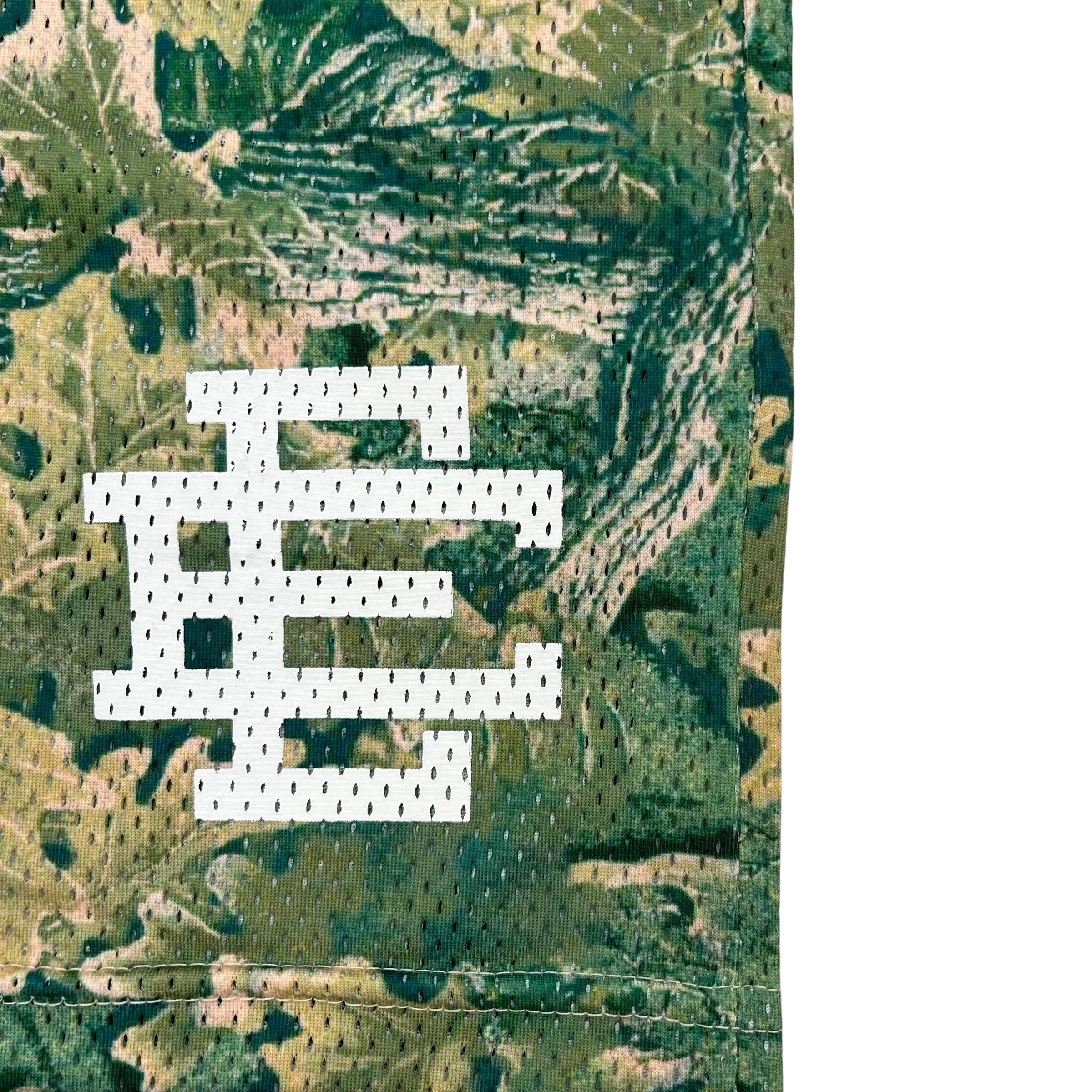 Eric Emanuel Leaf Camo Shorts Green White