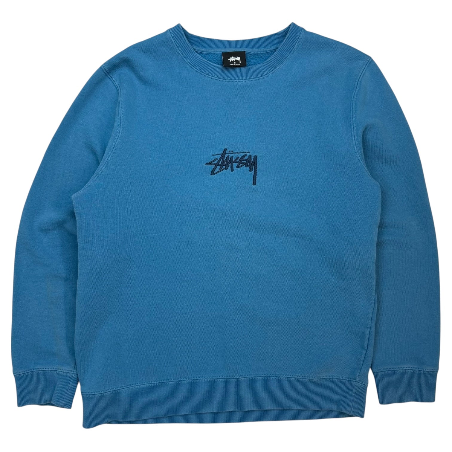 Stussy Script Crewneck Blue