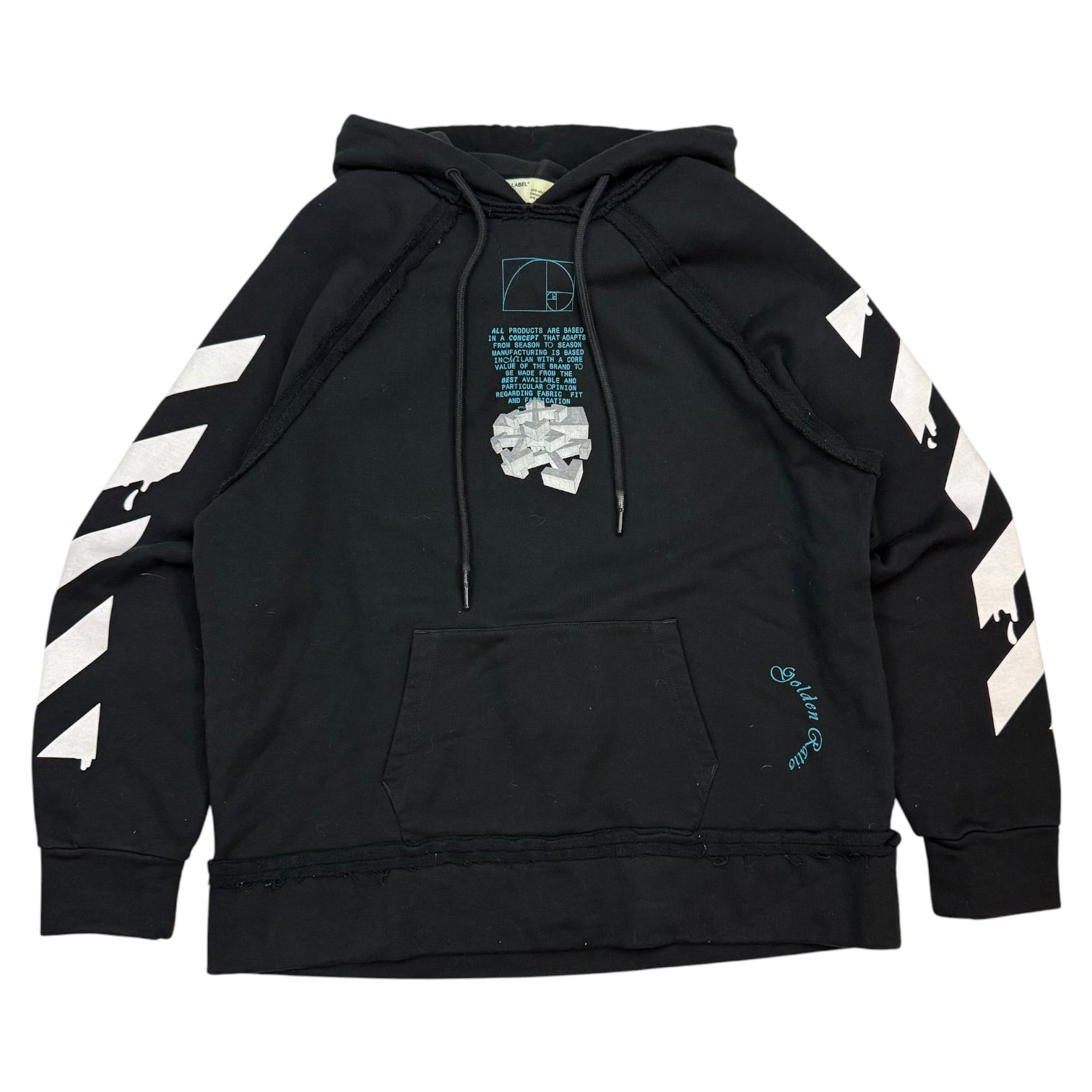 Off-White Dripping Arrows Incompiuto Hoodie Black