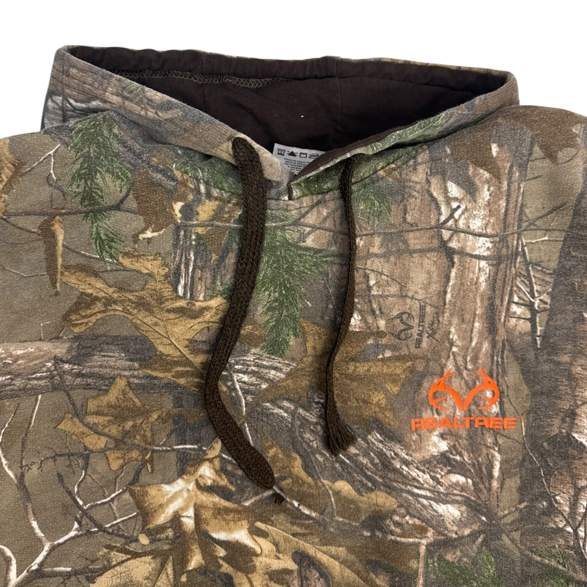 Vintage Realtree Camo Hoodie Brown Hood