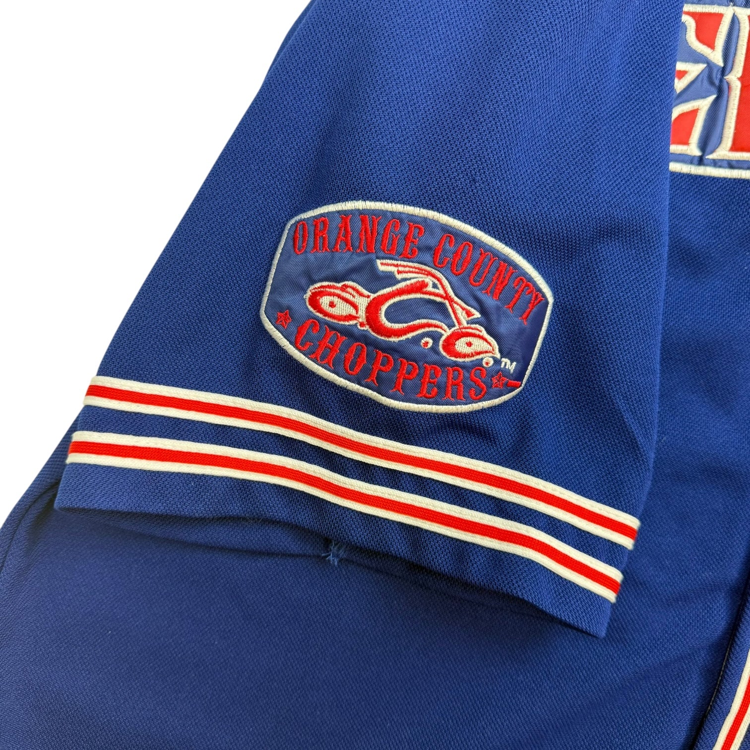Vintage Orange County Choppers New York Baseball Jersey Blue