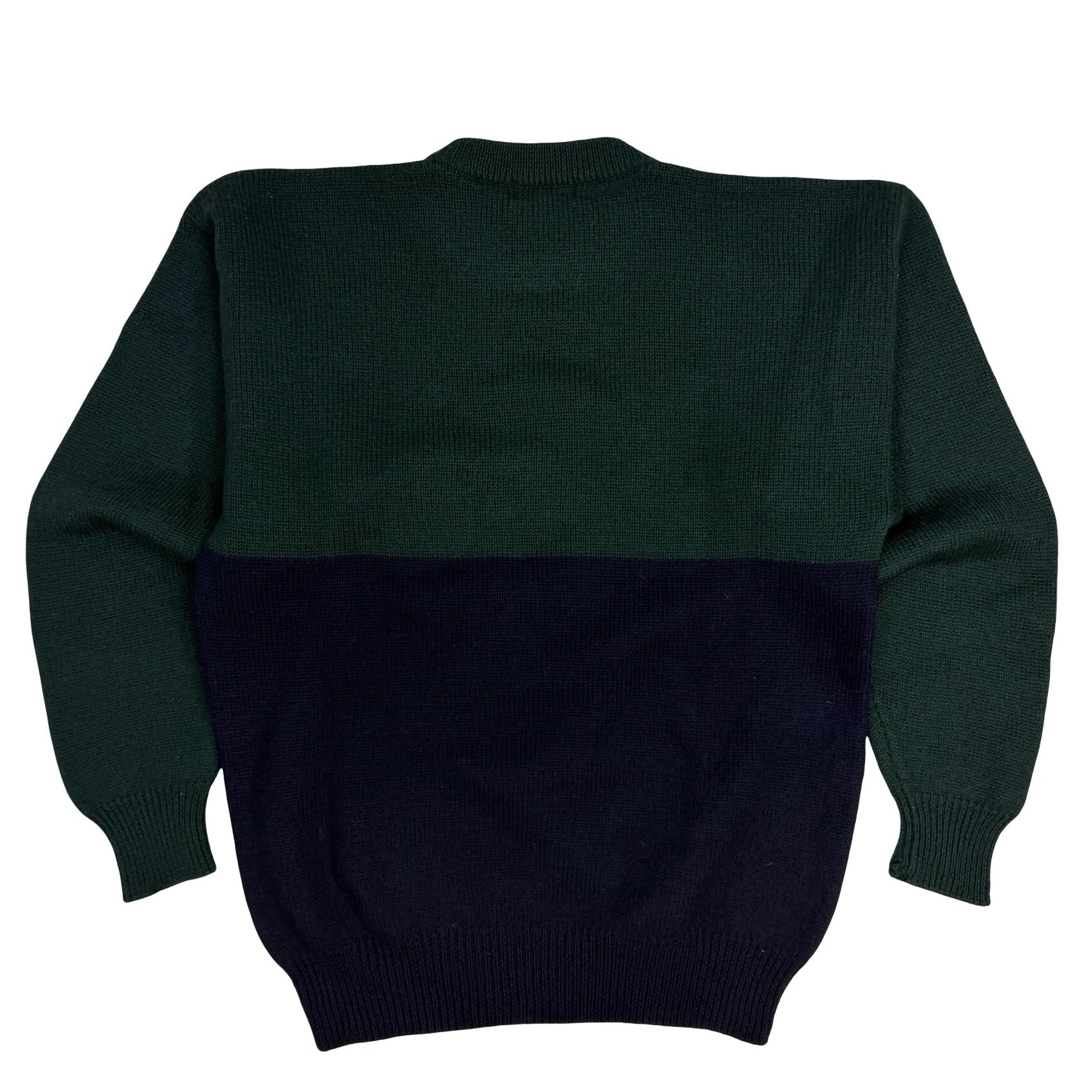 Vintage David Jones Sport Knit Colorblock Golf Sweater Green