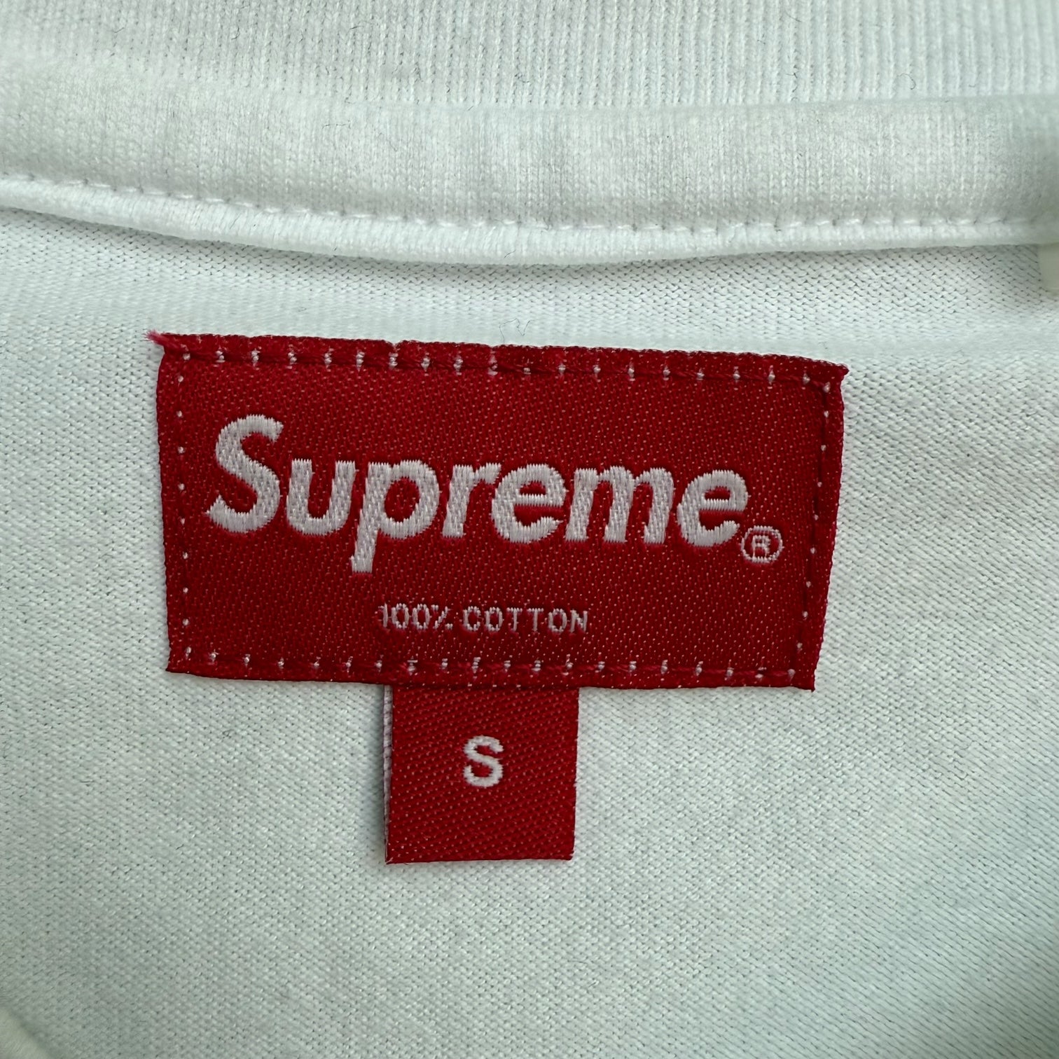 Supreme Small Box L/S Tee White