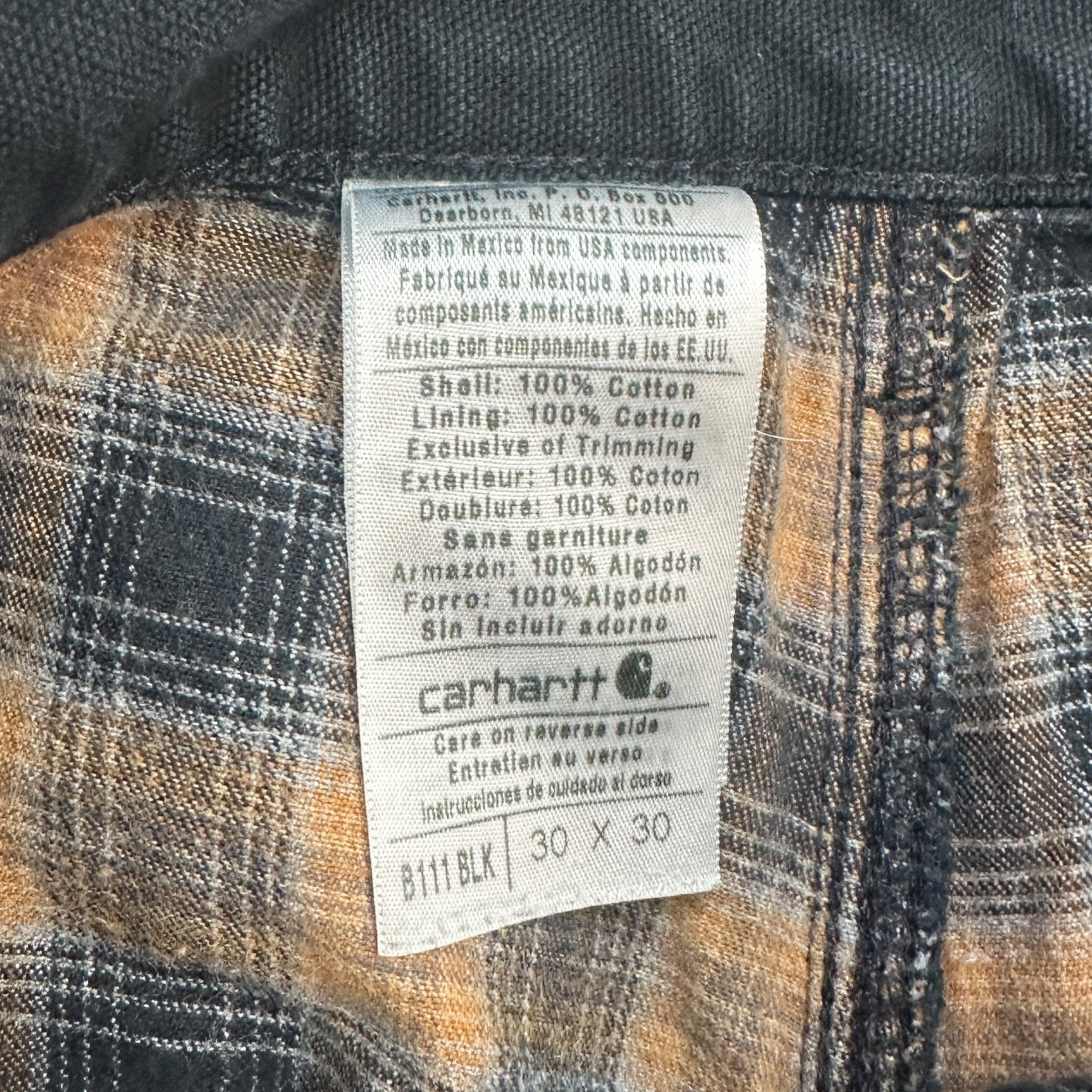 Vintage Carhartt Insulated Cargo Pants Black