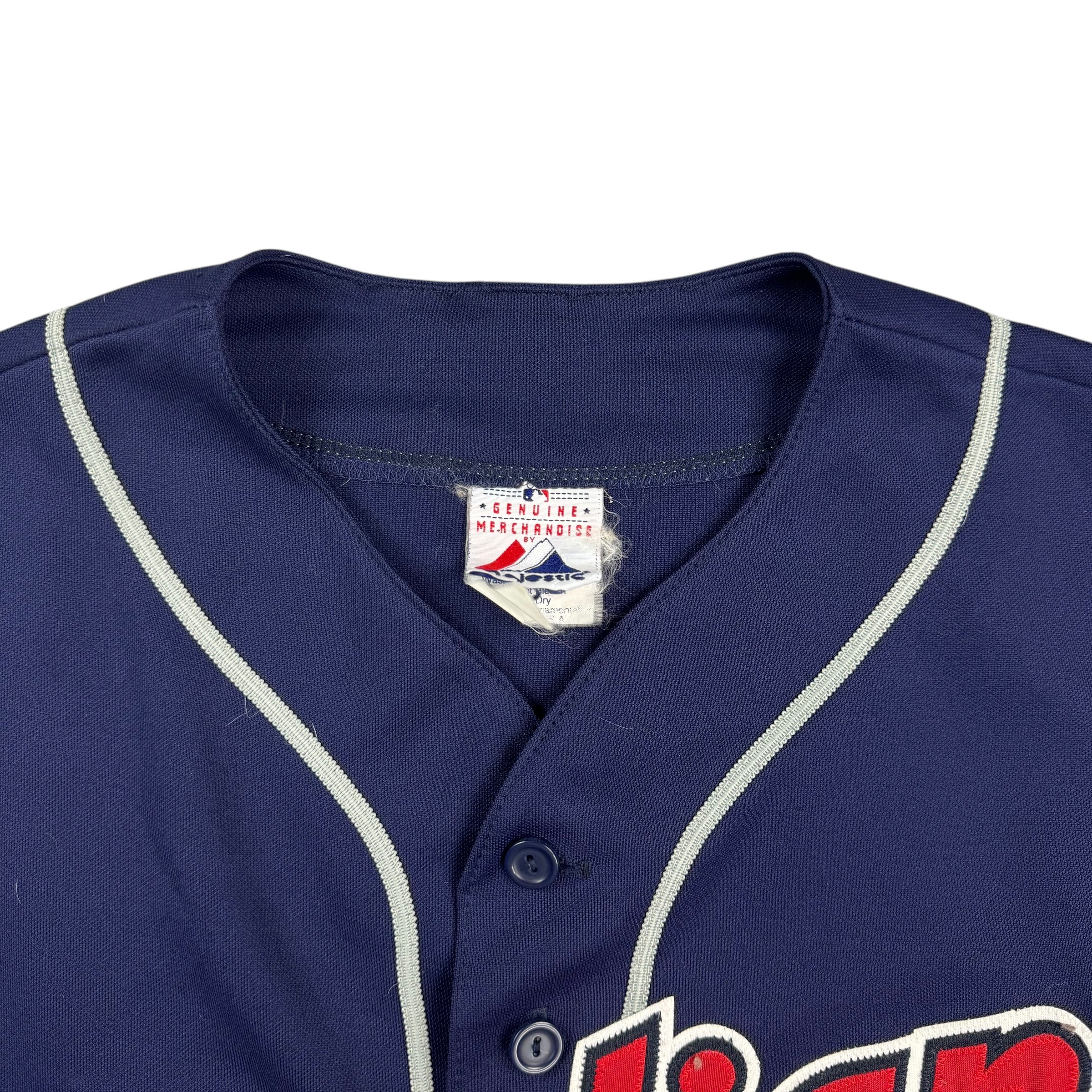 Vintage Cleveland Indians Jersey Navy Blue