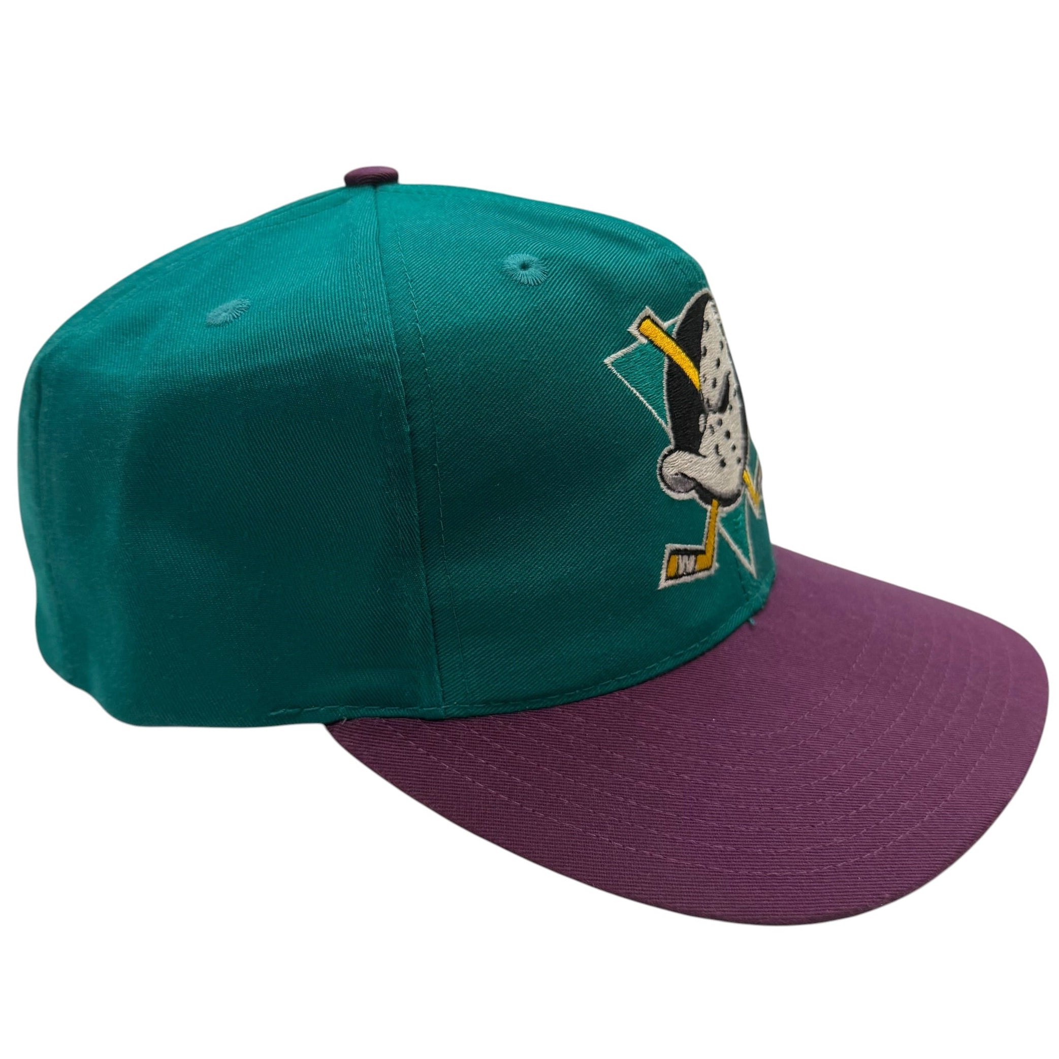 Vintage Disney Anaheim Mighty Ducks Snapback Hat Teal/Purple