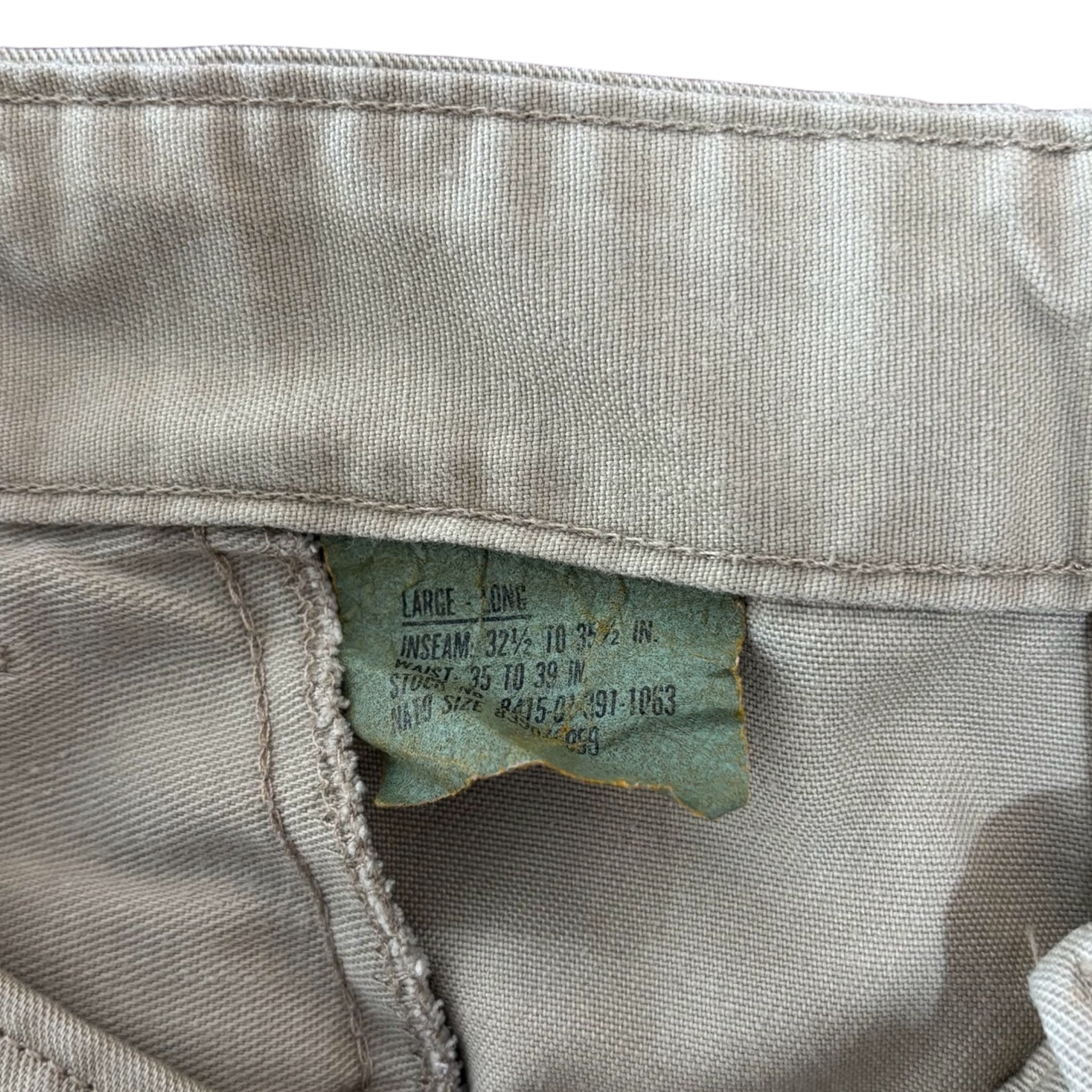Vintage Combat Trousers Cargo Beige