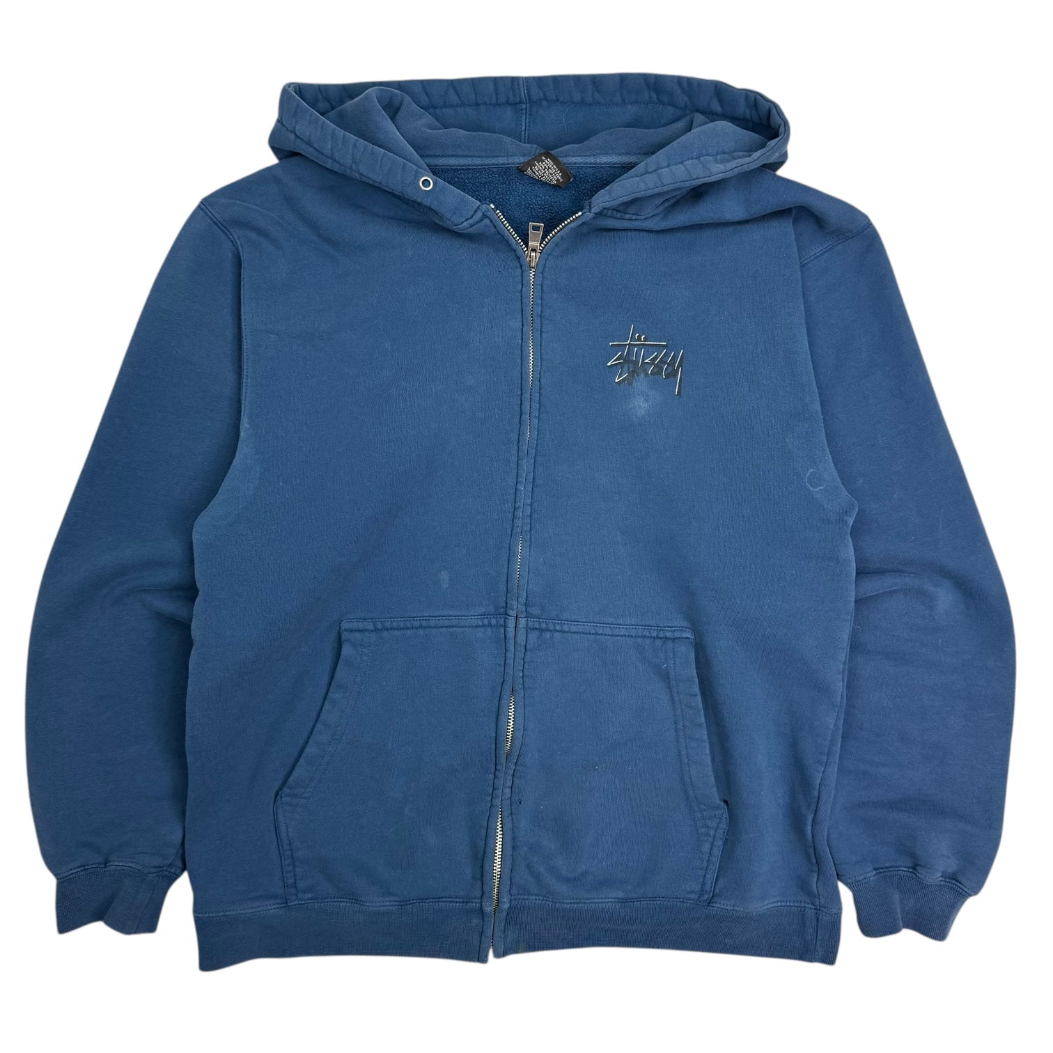 Stussy Basic Zip Hoodie Faded Navy