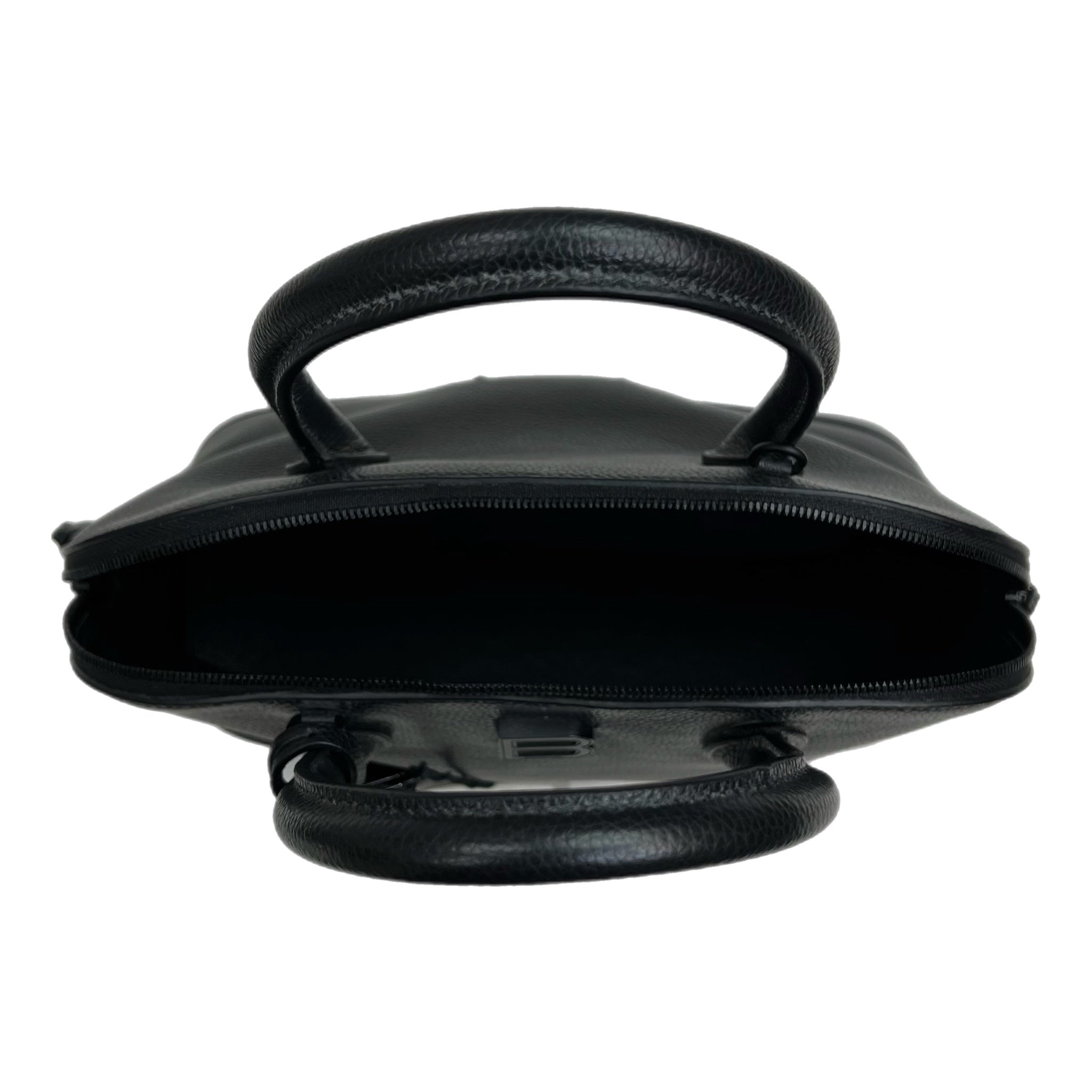 Balenciaga Calf Skin LED Logo Projector Bag Black