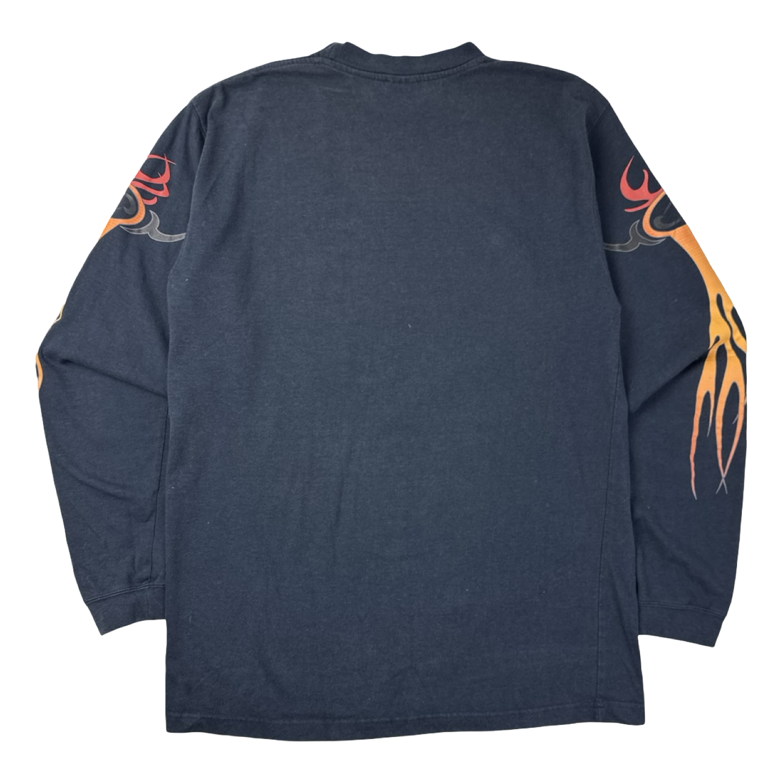 Vintage Y2K Flame Sleeve Tribal Longsleeve T-Shirt