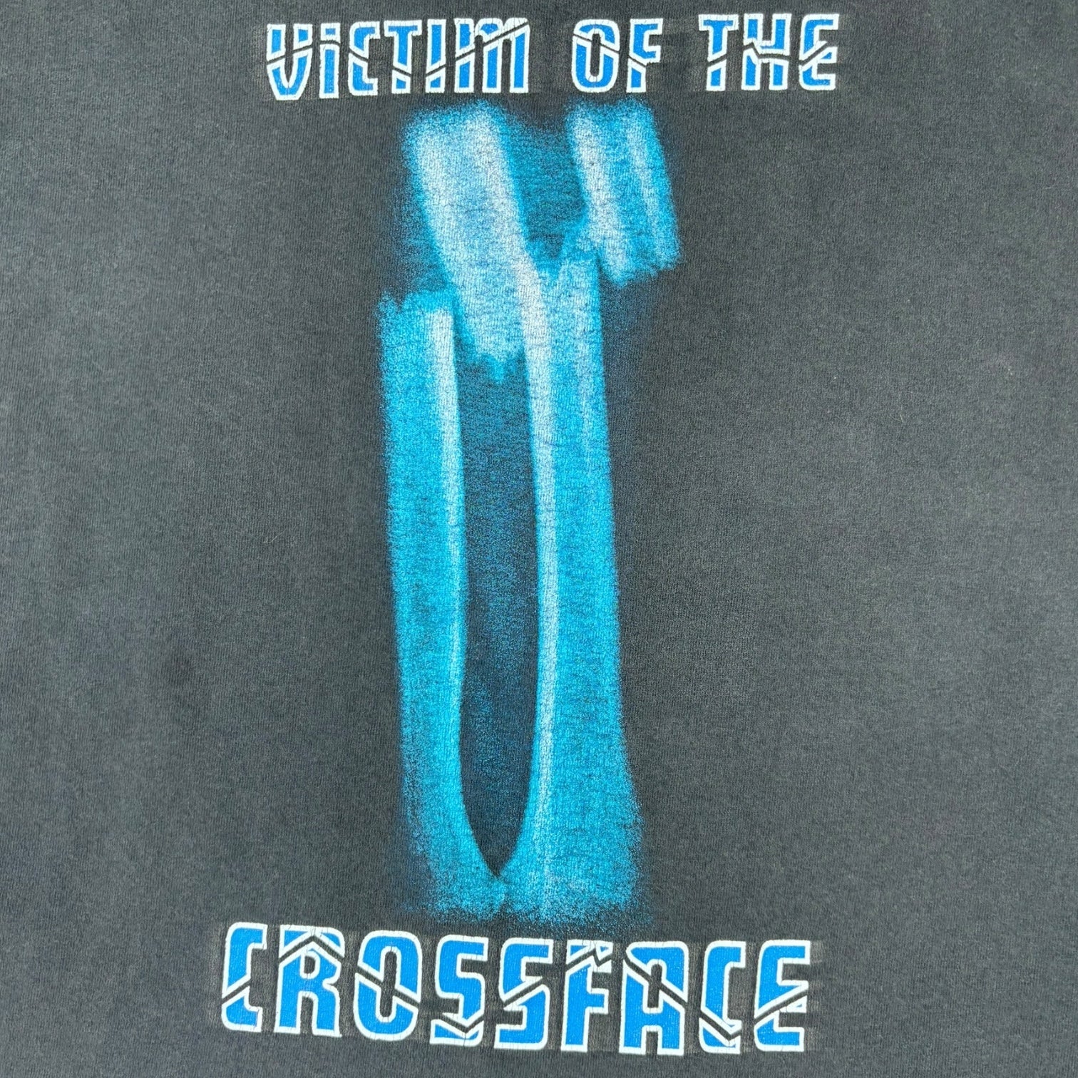 Vintage 2000 WWF “Victim Of The Crossface” Chris Benoit T-Shirt Black