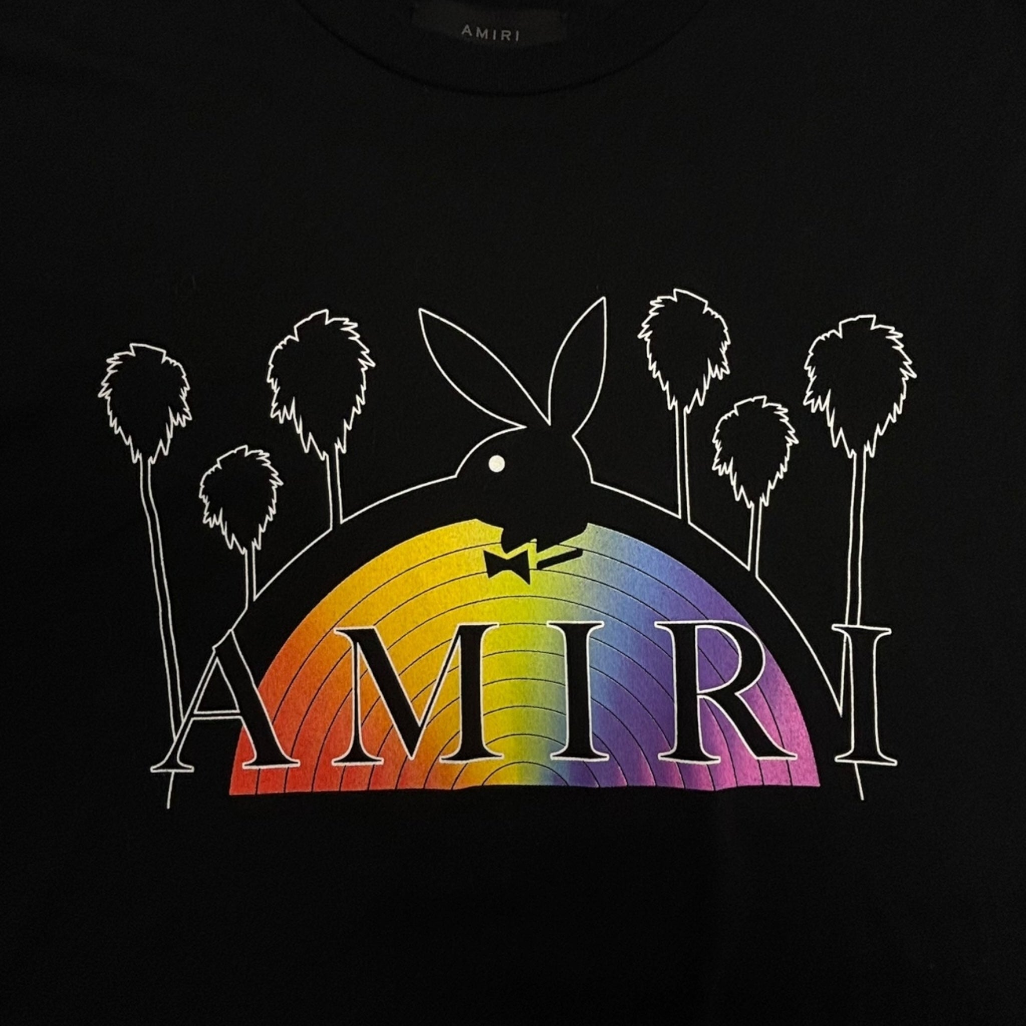 Amiri Playboy Rainbow T-Shirt Black