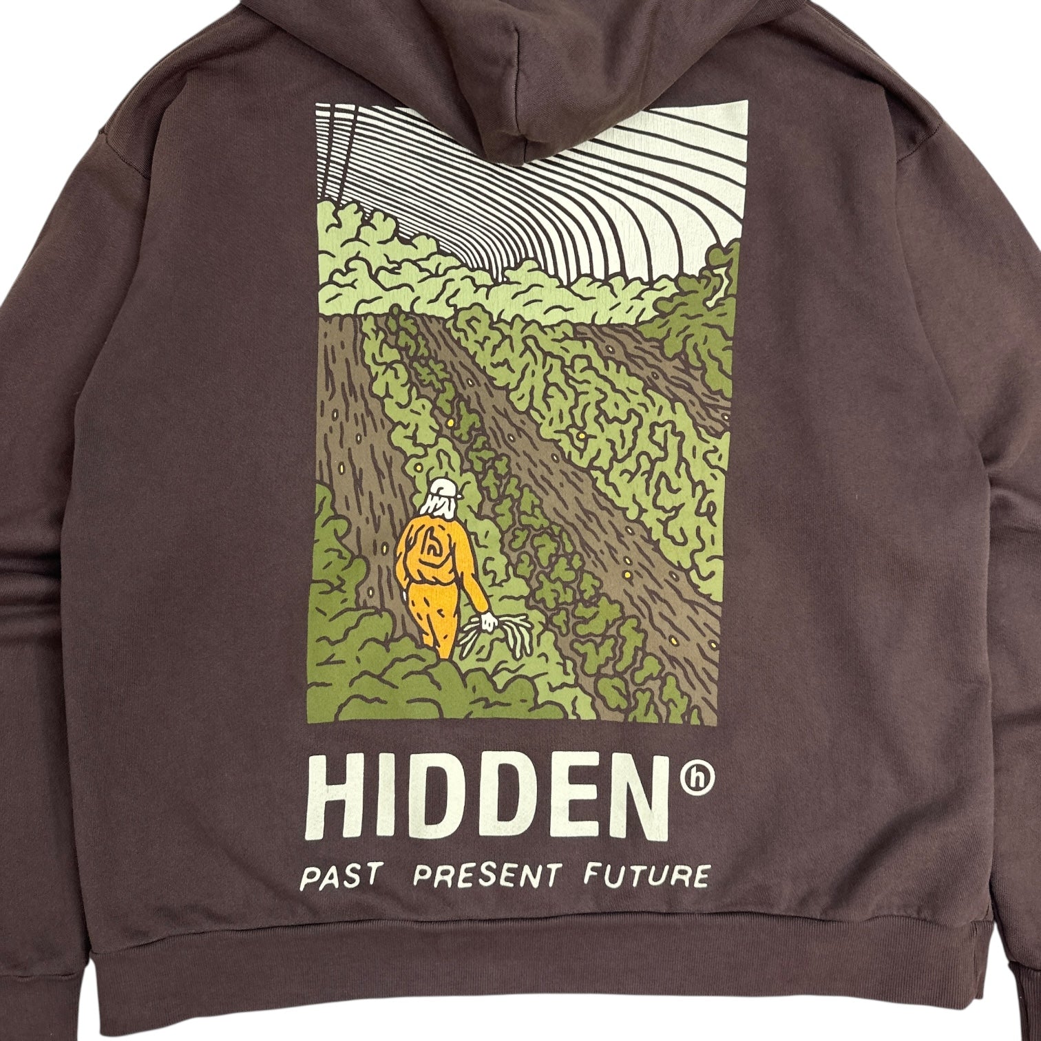 Hidden NY Past Present Future Farming Hoodie Brown