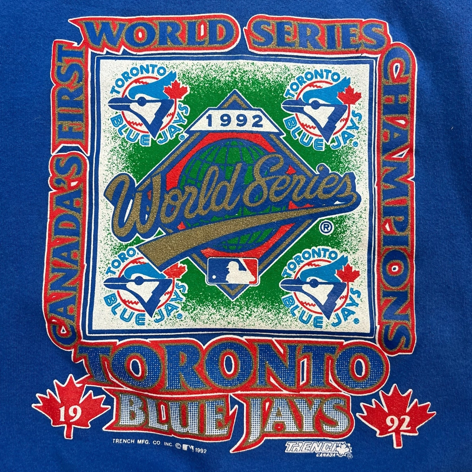 1992 Toronto Blue Jays World Series Crewneck Blue