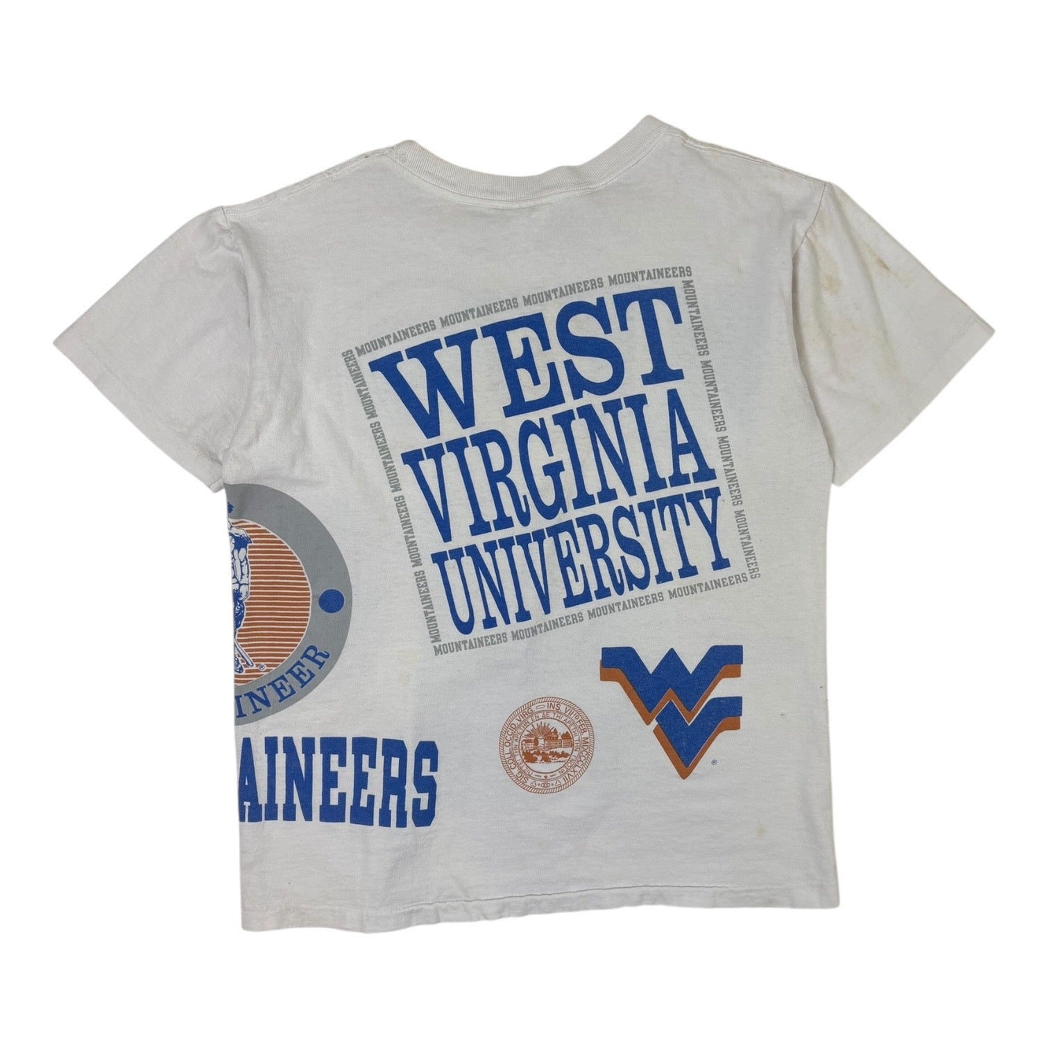 Vintage West Virginia University Mountaineers T-Shirt White