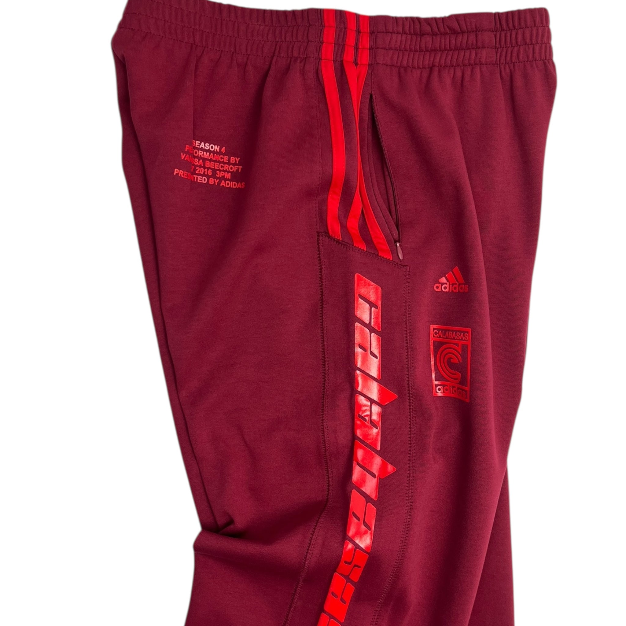 Yeezy x Adidas Calabasas Track Pants Maroon
