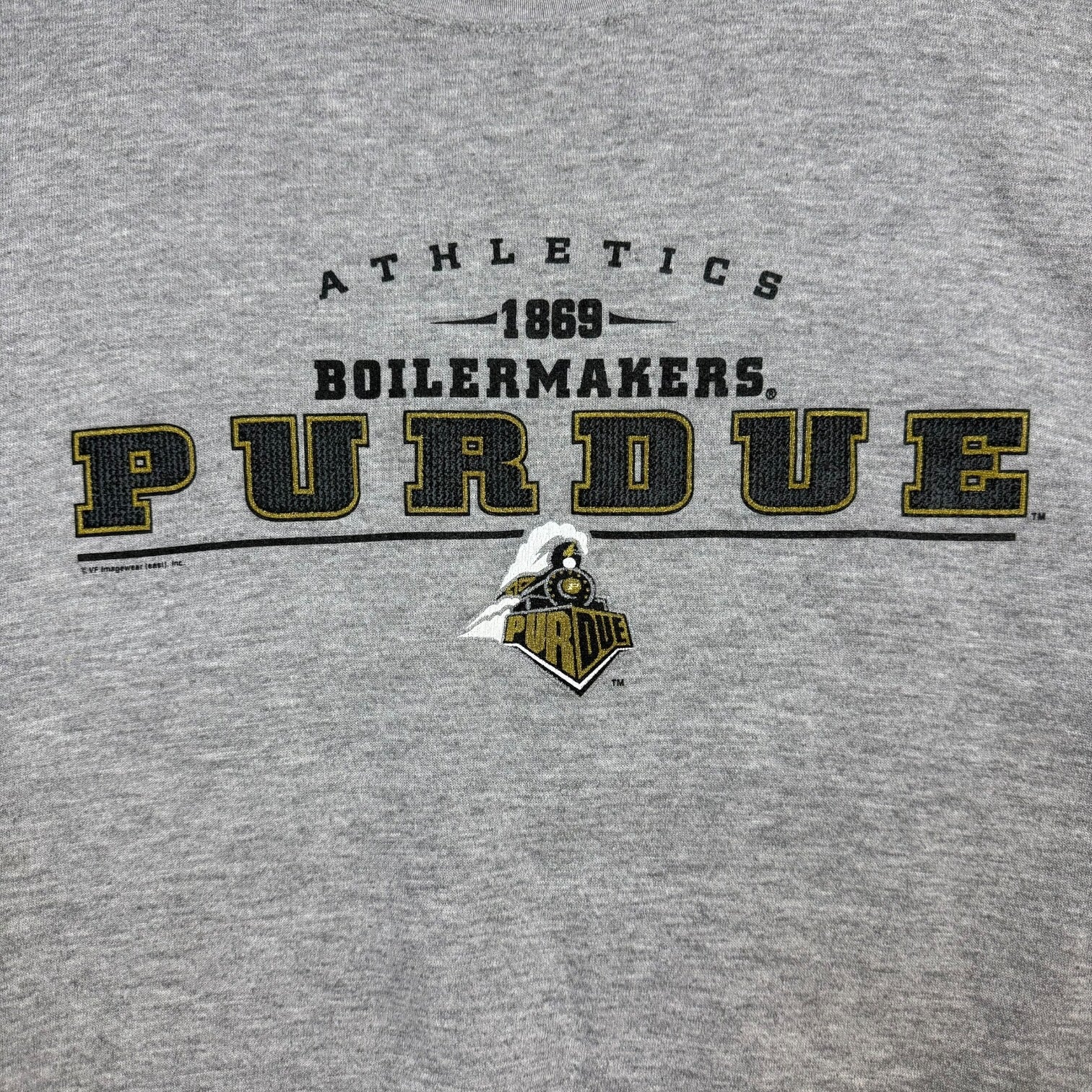 Vintage University Of Purdue Boilermakers Crewneck Grey
