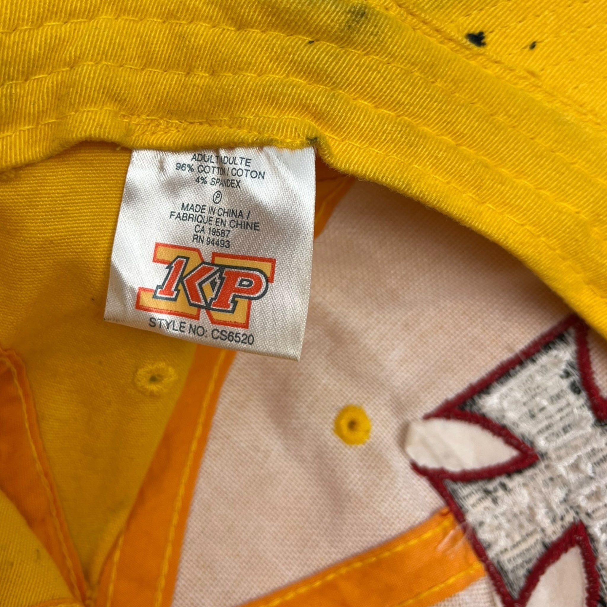 Vintage West Coast Chopper Iron Cross Hat Yellow