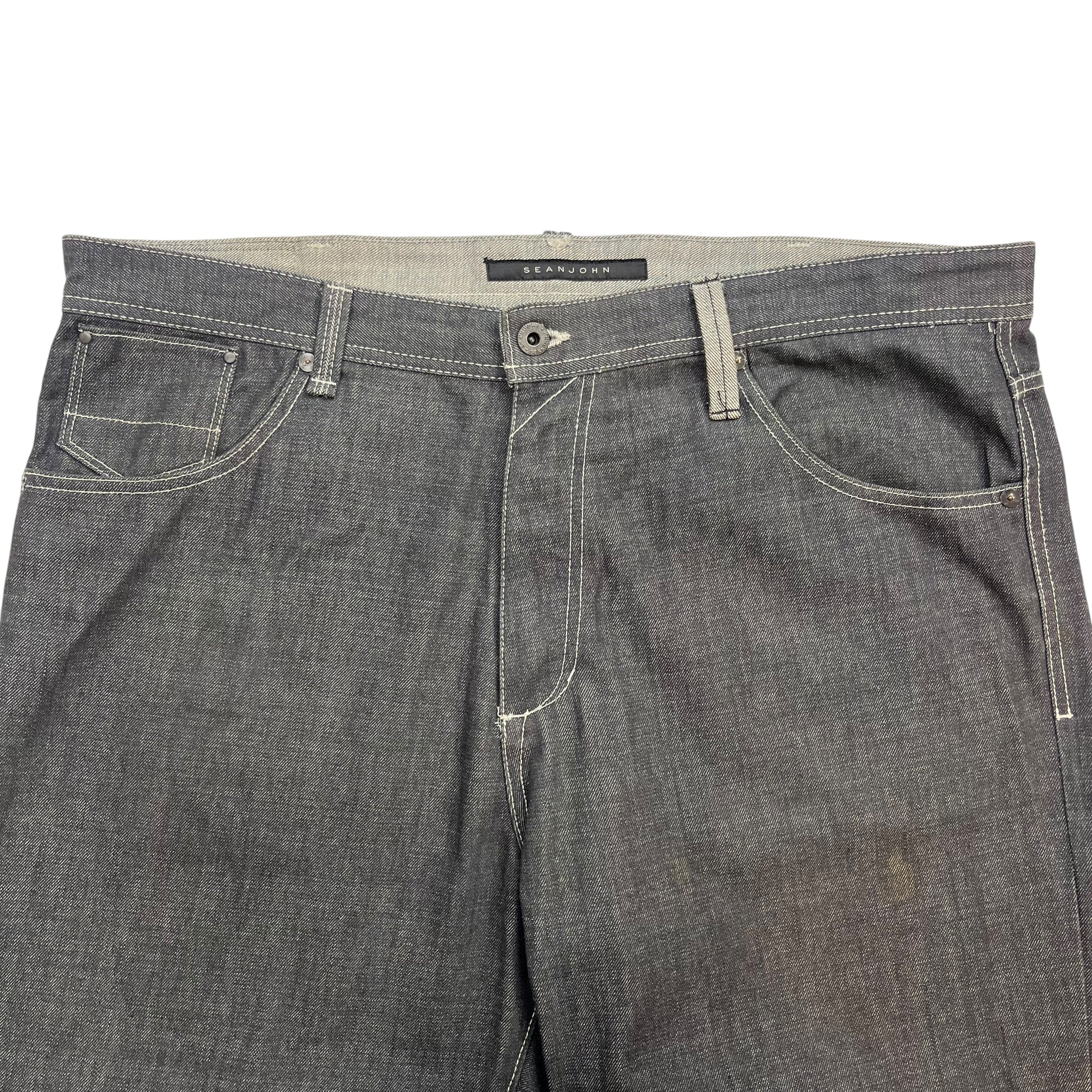 Y2K Sean John Denim Shorts Grey/Silver