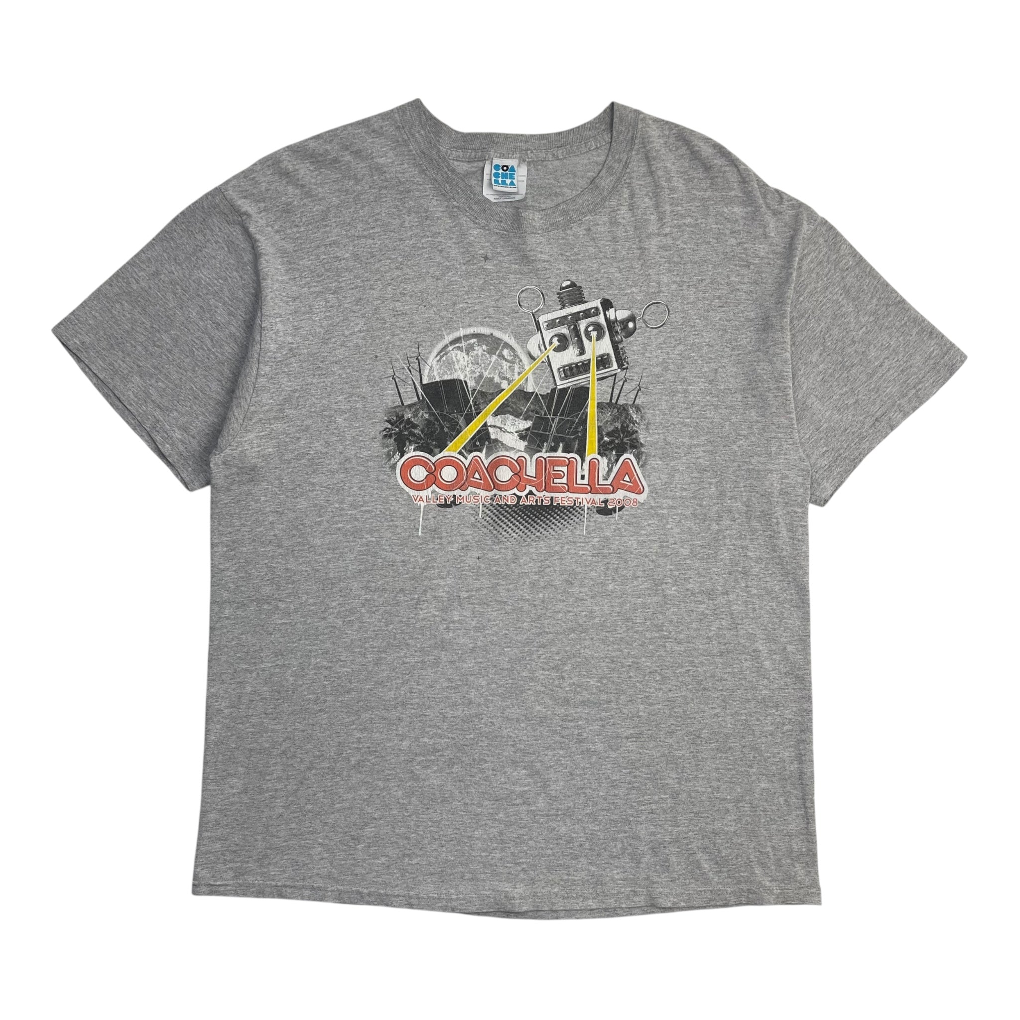 2008 Coachella Robot T-Shirt Grey
