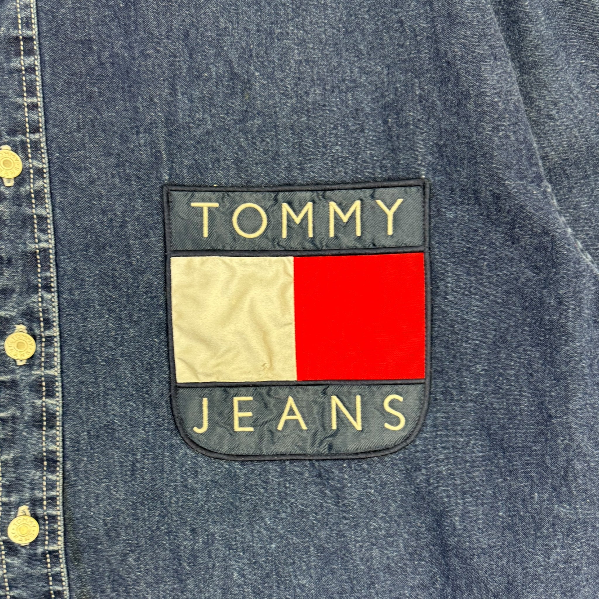 Vintage Tommy Hilfiger Jeans Denim Flag Shirt