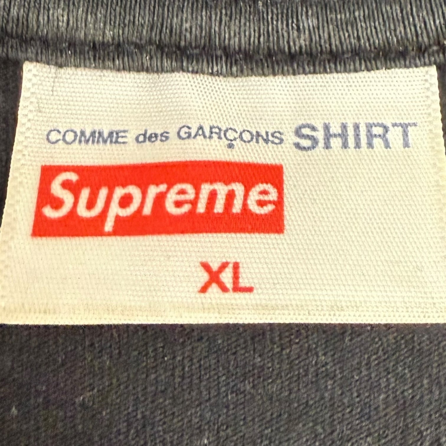 Supreme Comme Des Garçons Split Box Logo Tee Black