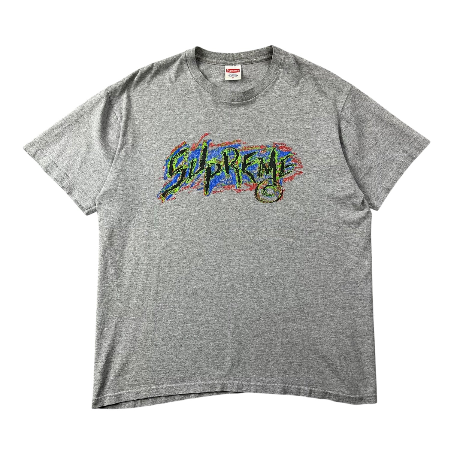 Supreme Scratch Logo Tee Grey