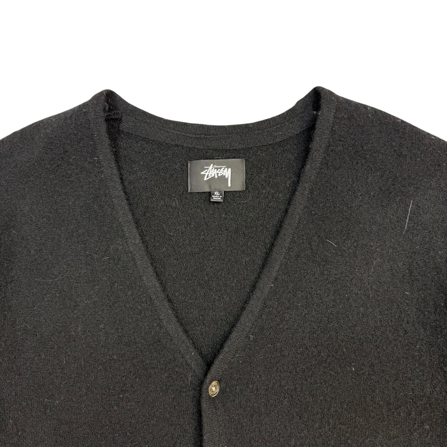 Stussy Brushed Cardigan Black