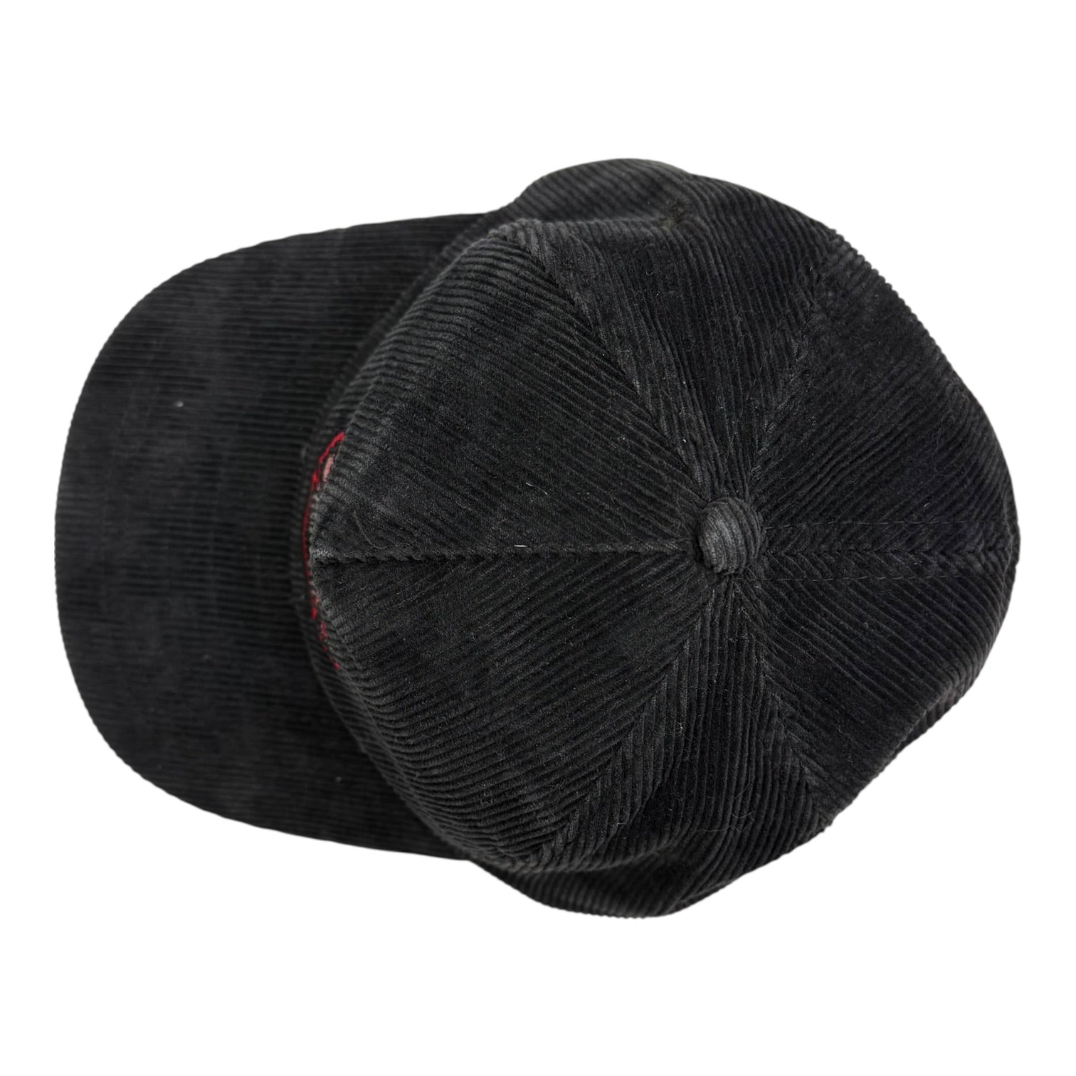 Vintage Edmonton Fire Dangerous Goods Corduroy Hat Black